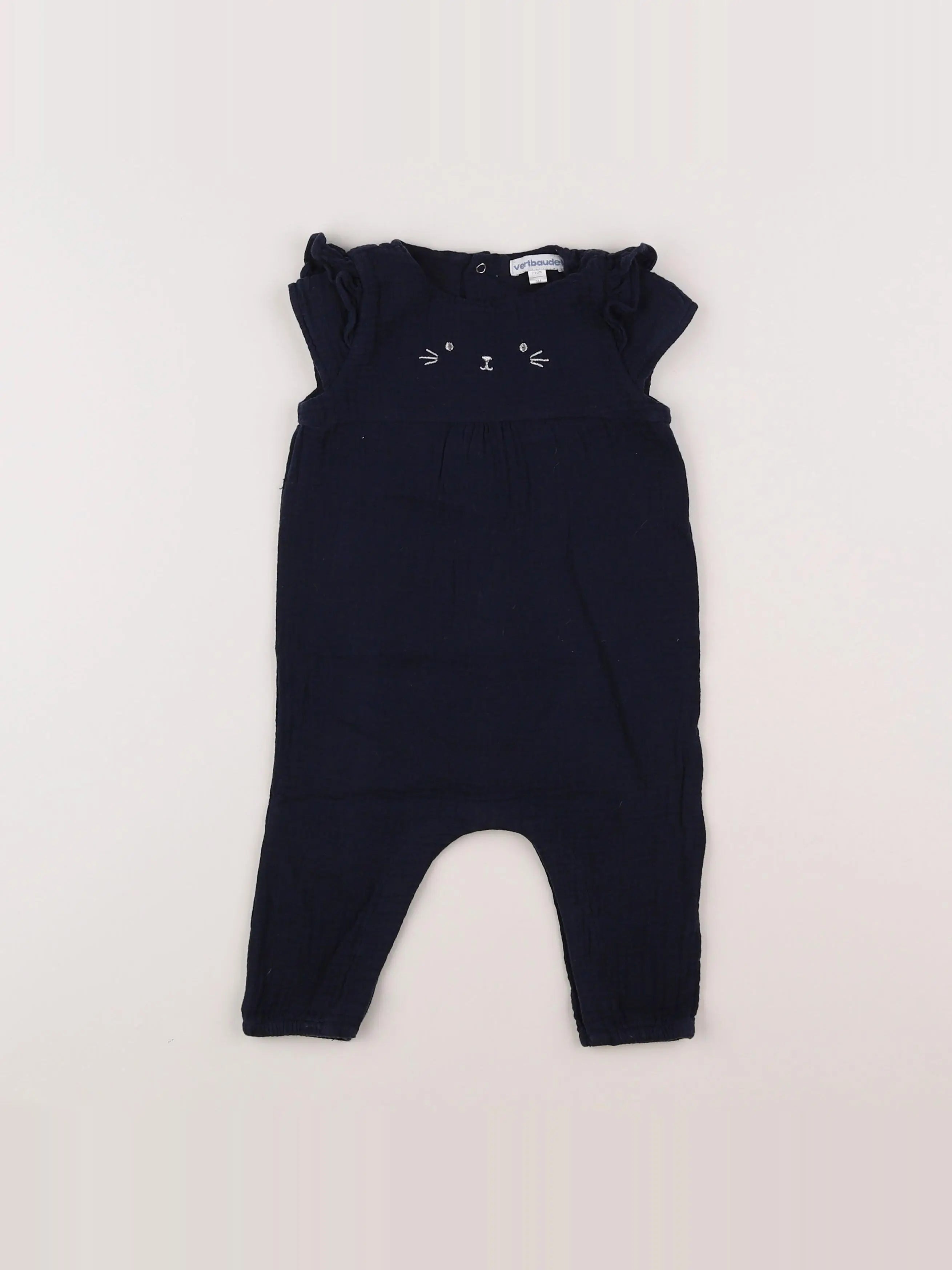Vertbaudet - combinaison bleu - 9 mois