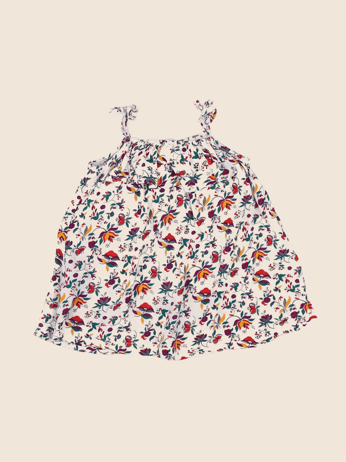 Vertbaudet - robe multicolore - 9 mois