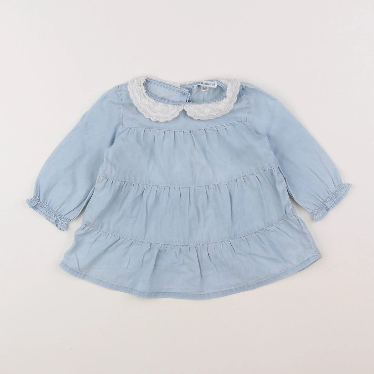 Vertbaudet - blouse bleu - 12 mois
