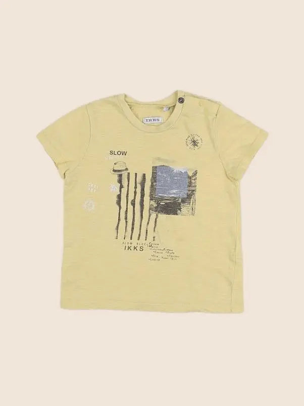 IKKS - tee-shirt jaune - 18 mois