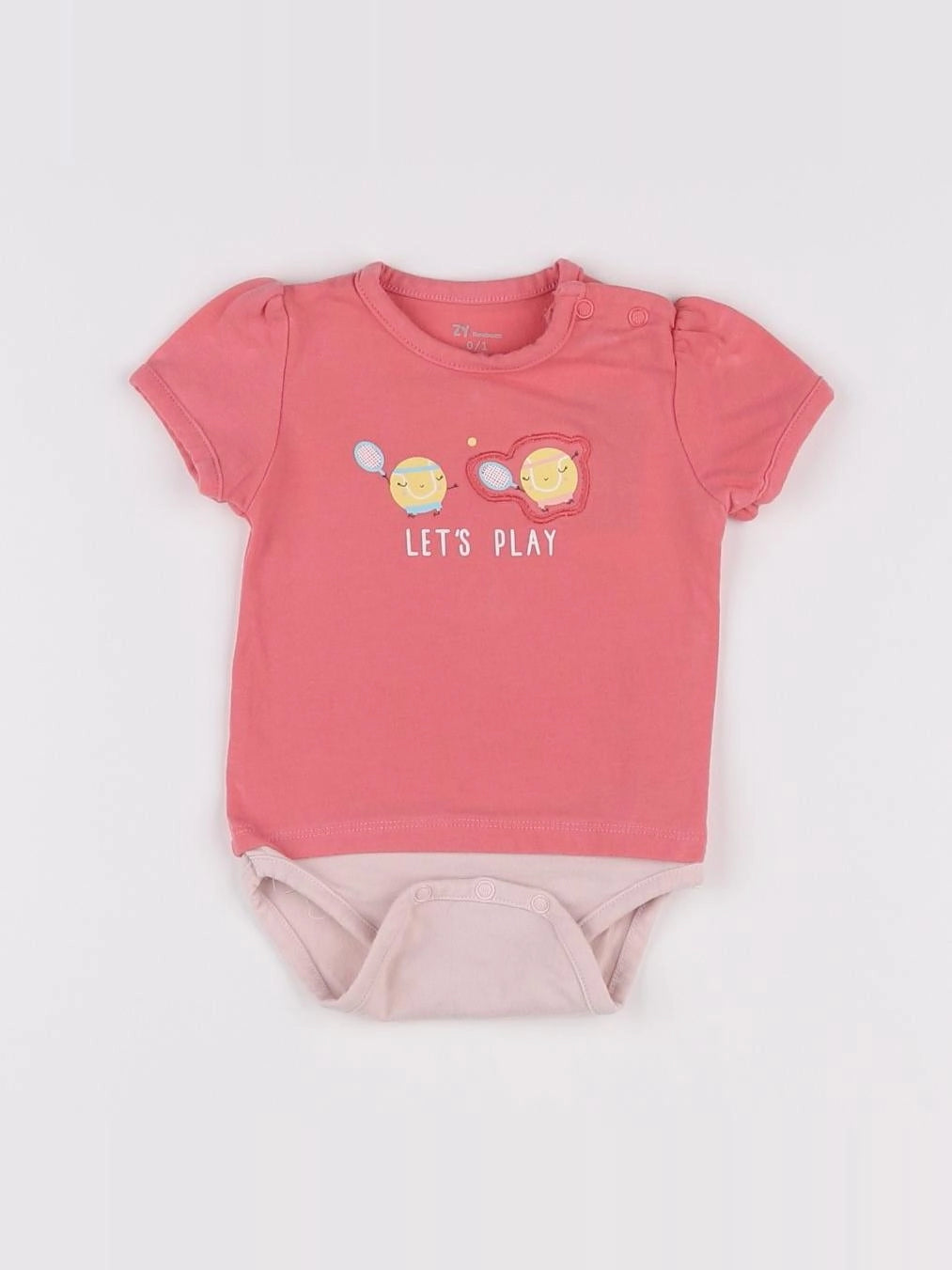 Zippy - body tee-shirt rose - 0/1 mois