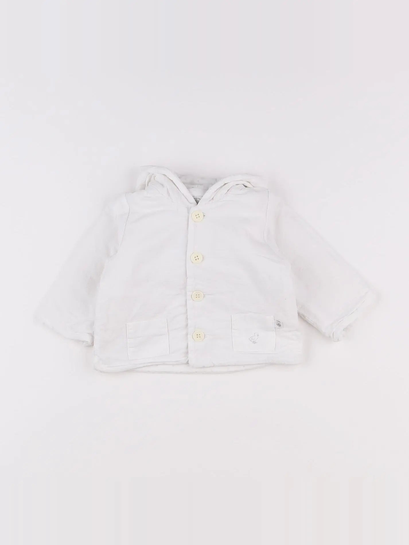 Petit Bateau - veste blanc - 3 mois