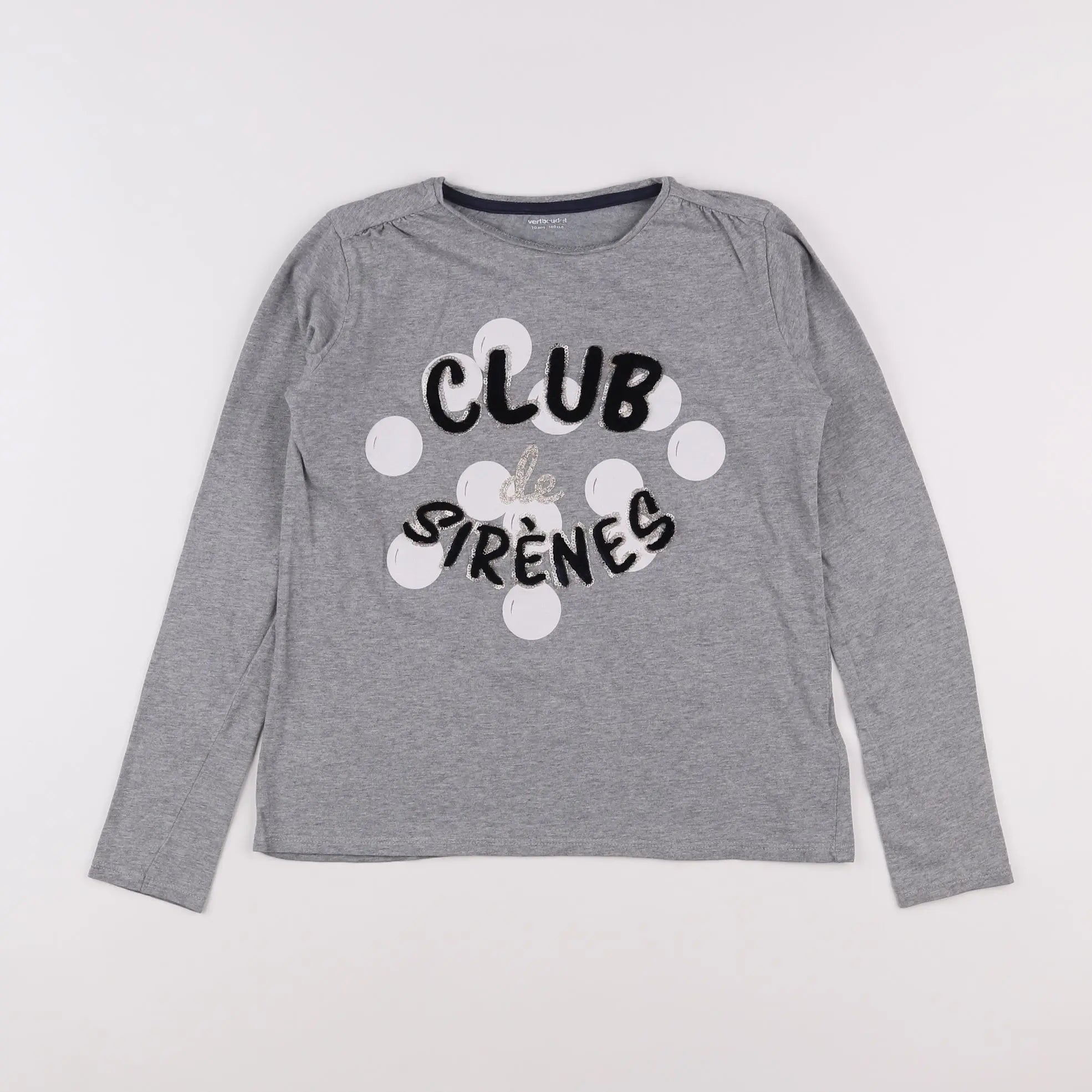 Vertbaudet - tee-shirt gris - 10 ans