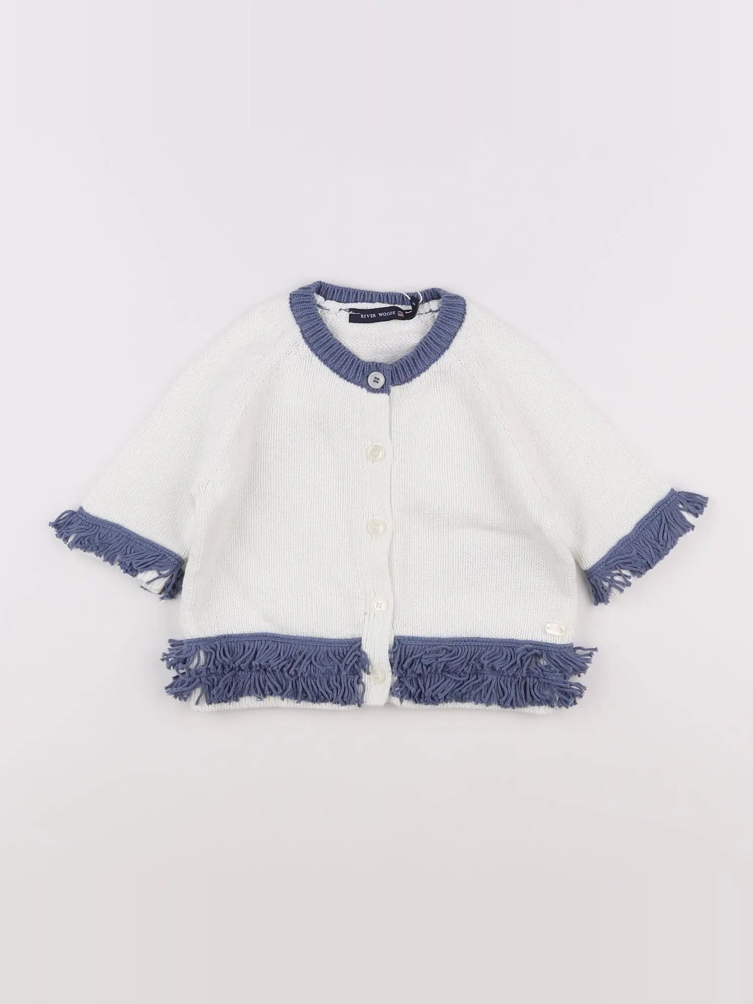 River Woods - gilet blanc (état neuf) - 6 mois