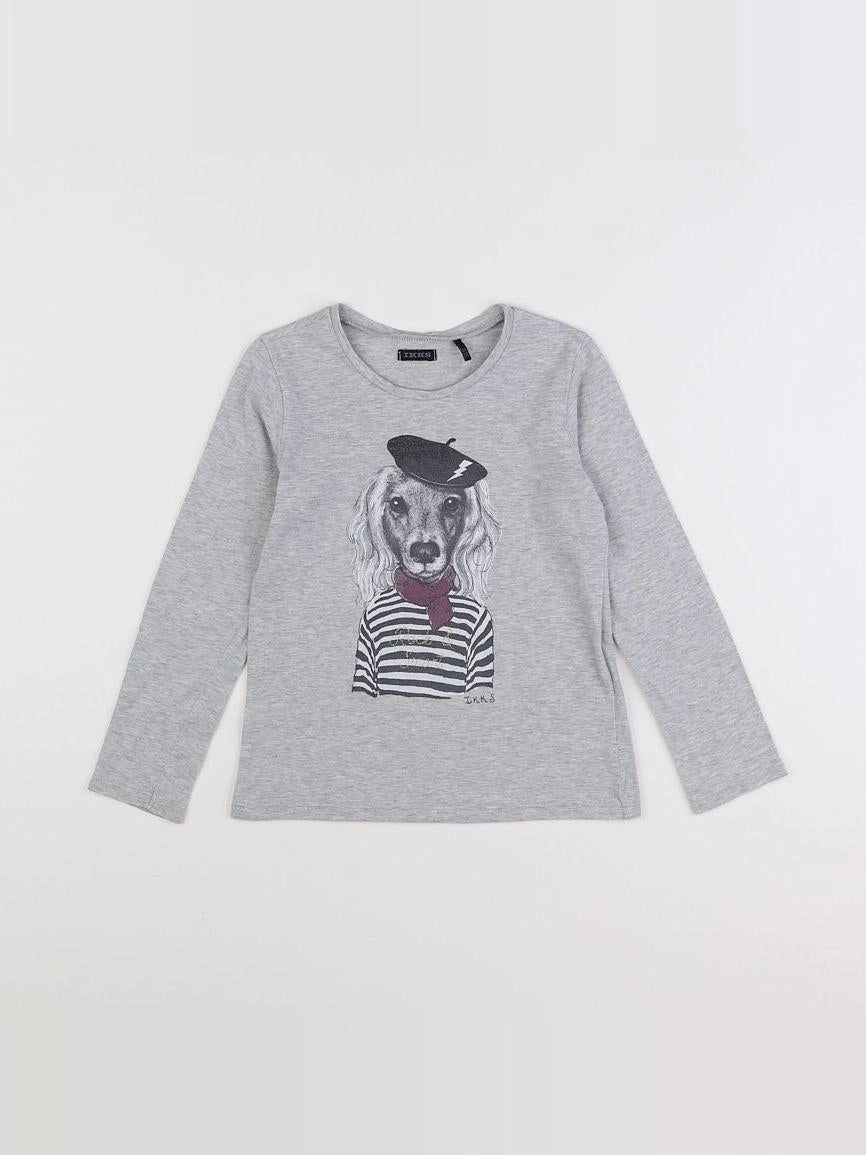 IKKS - tee-shirt gris - 6 ans