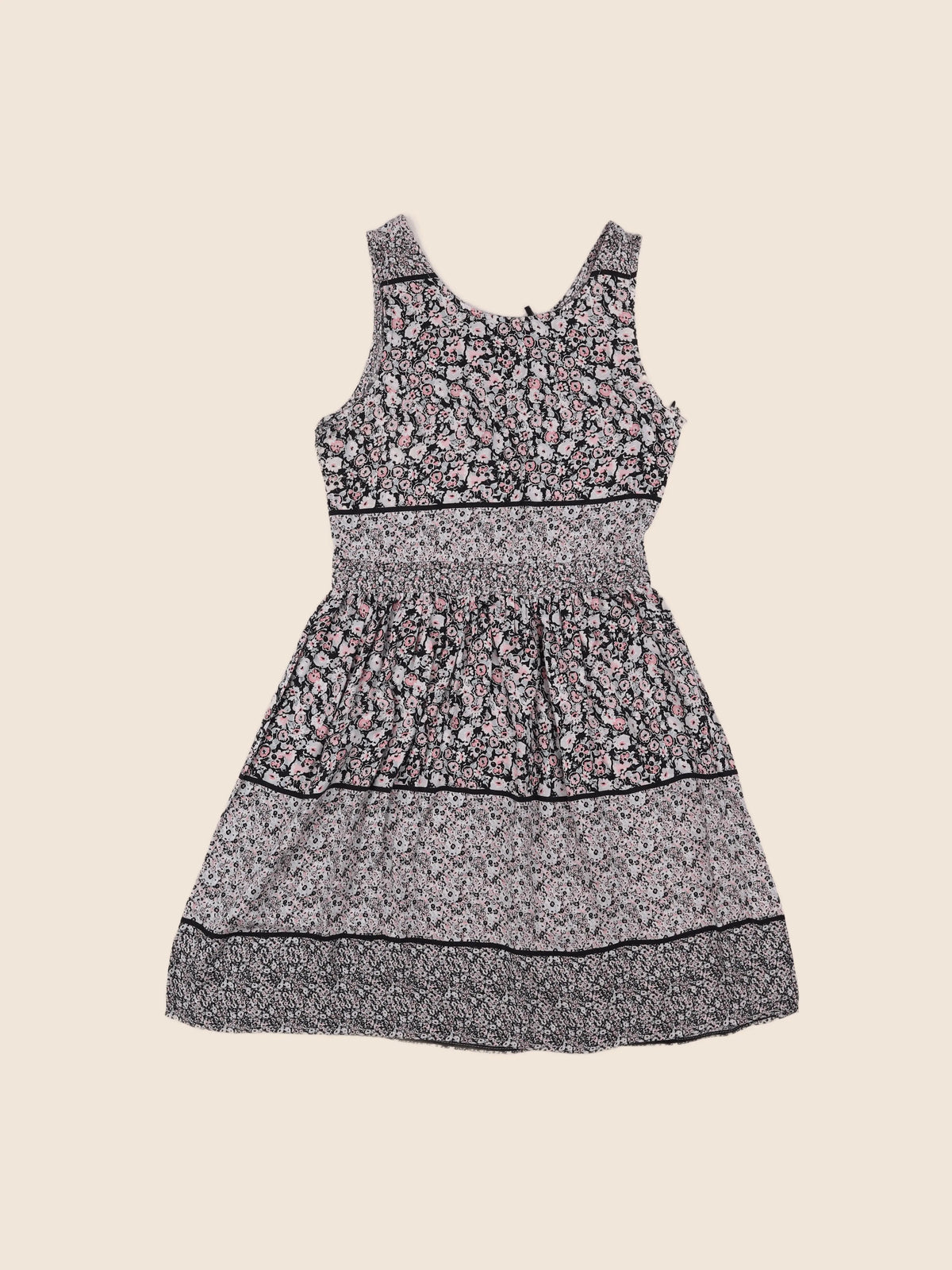 IKKS - robe gris, noir, rose - 12 ans