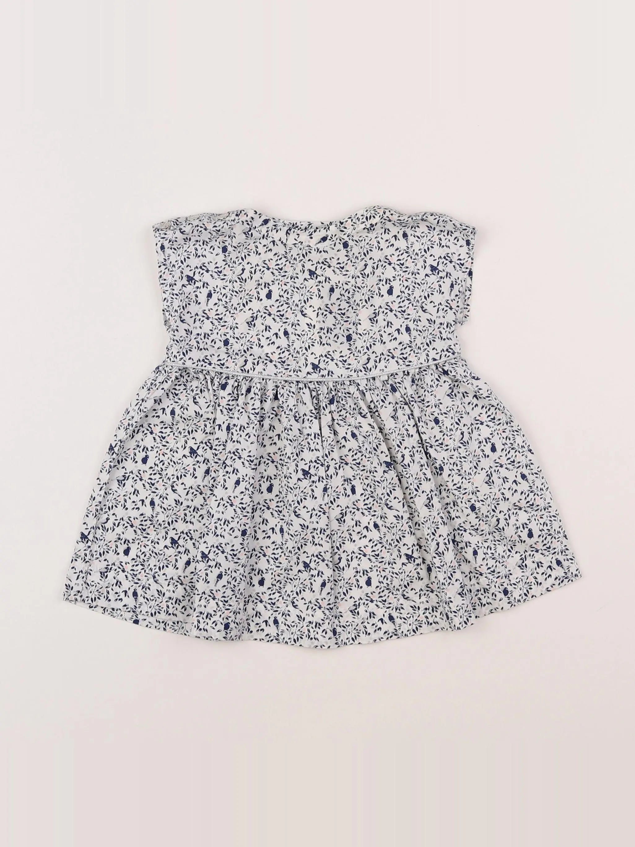Petit Bateau - robe bleu - 3 mois