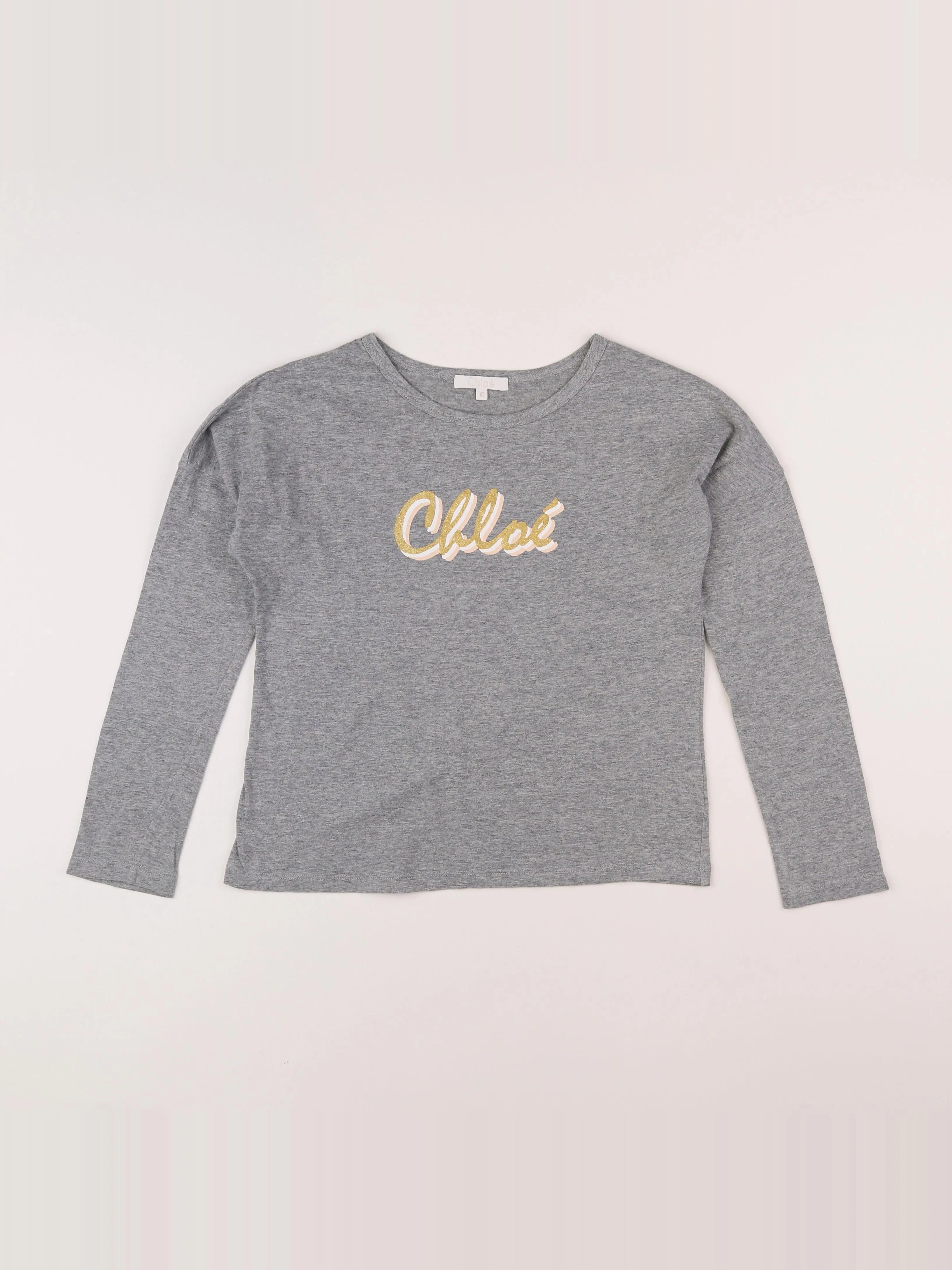 Chloé - tee-shirt gris - 10 ans