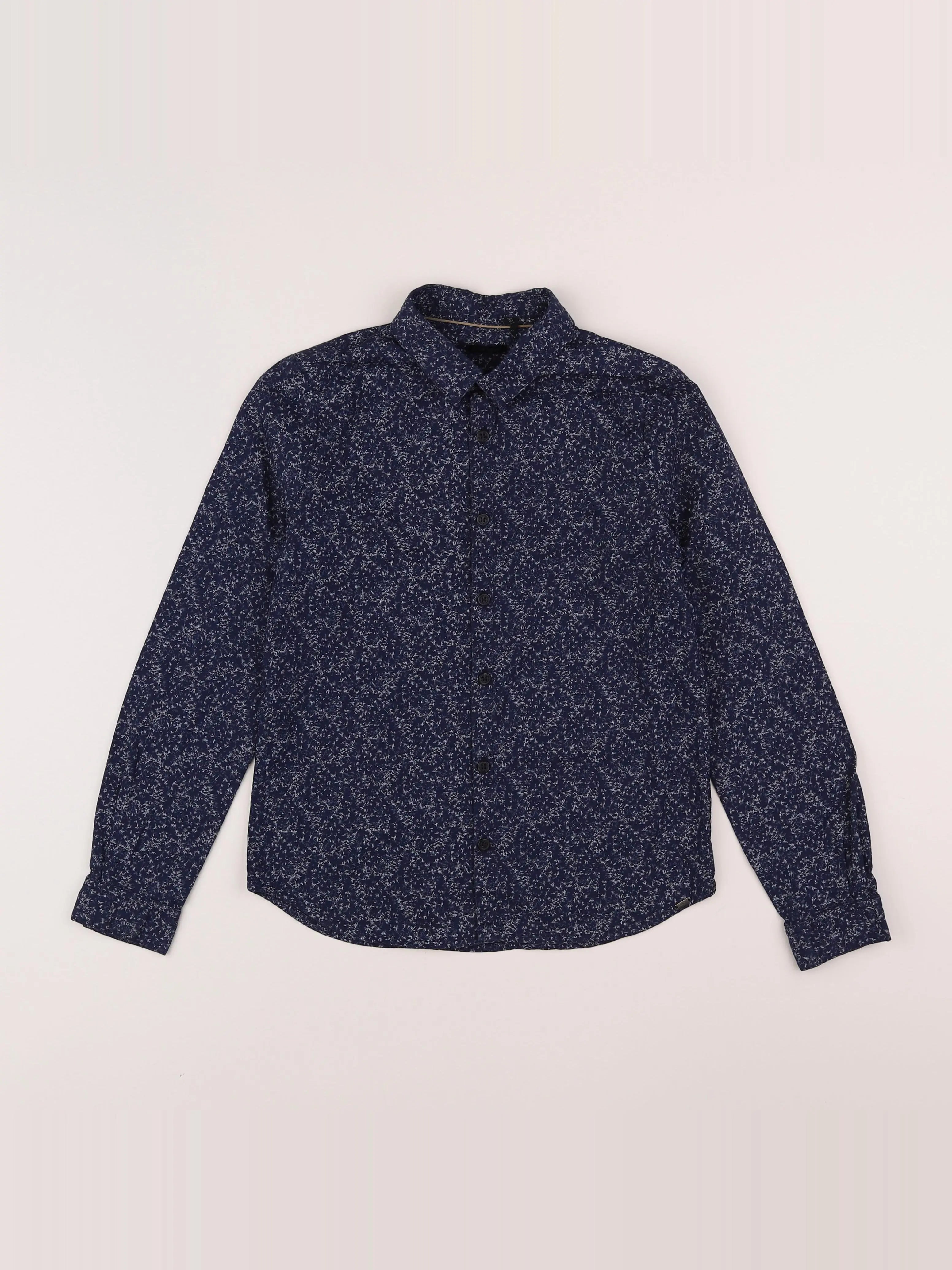 IKKS - chemise bleu, blanc - 10 ans