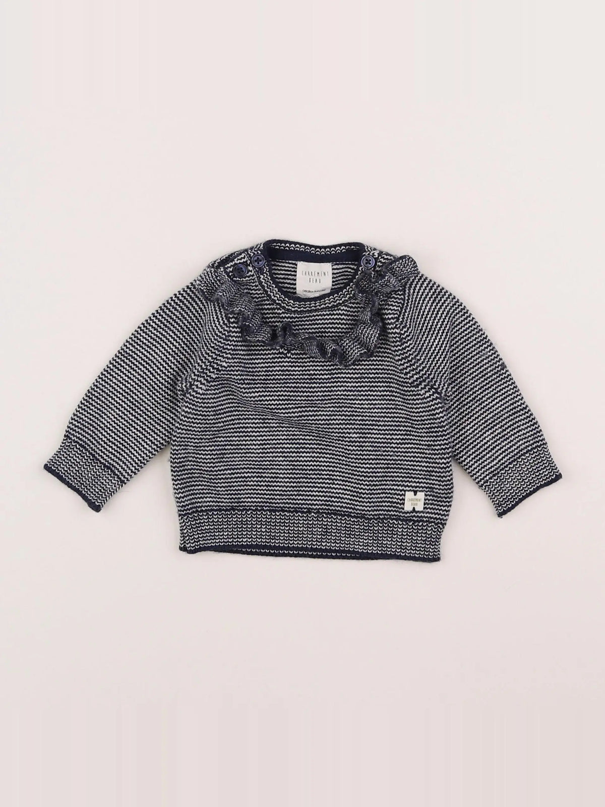 Carrément Beau - pull bleu - 3 mois