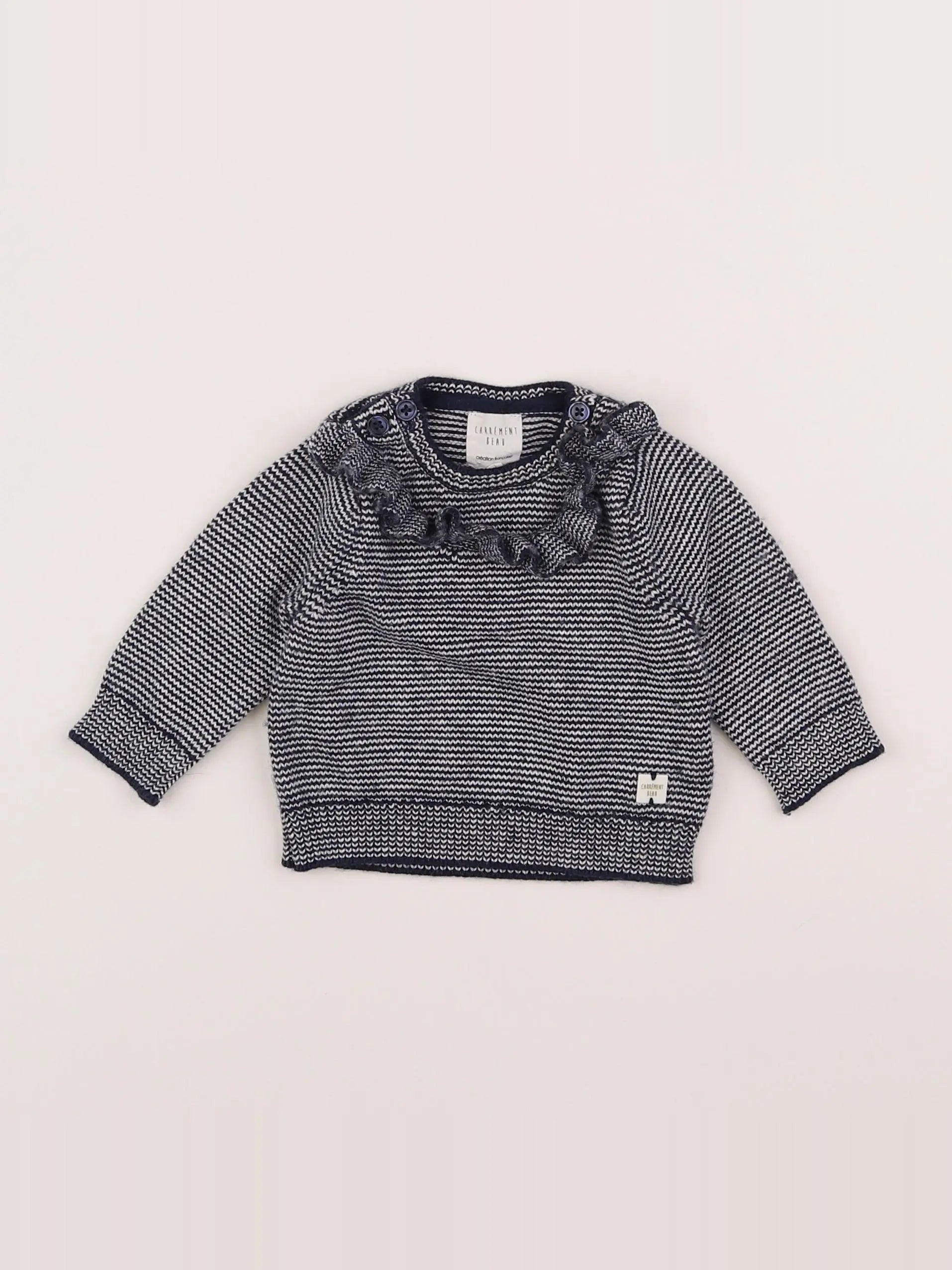 Carrément Beau - pull bleu - 3 mois