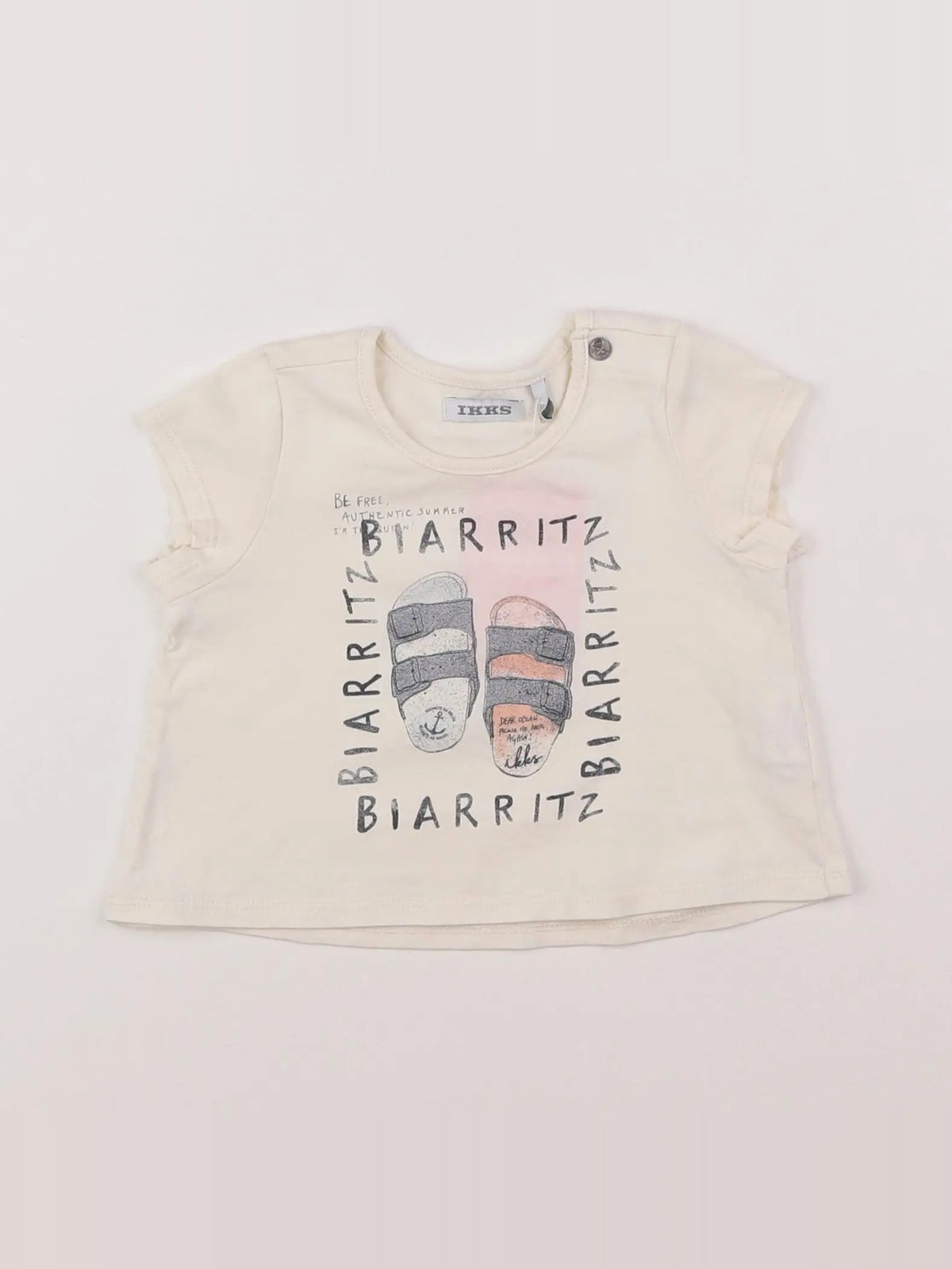 IKKS - tee-shirt blanc - 6 mois
