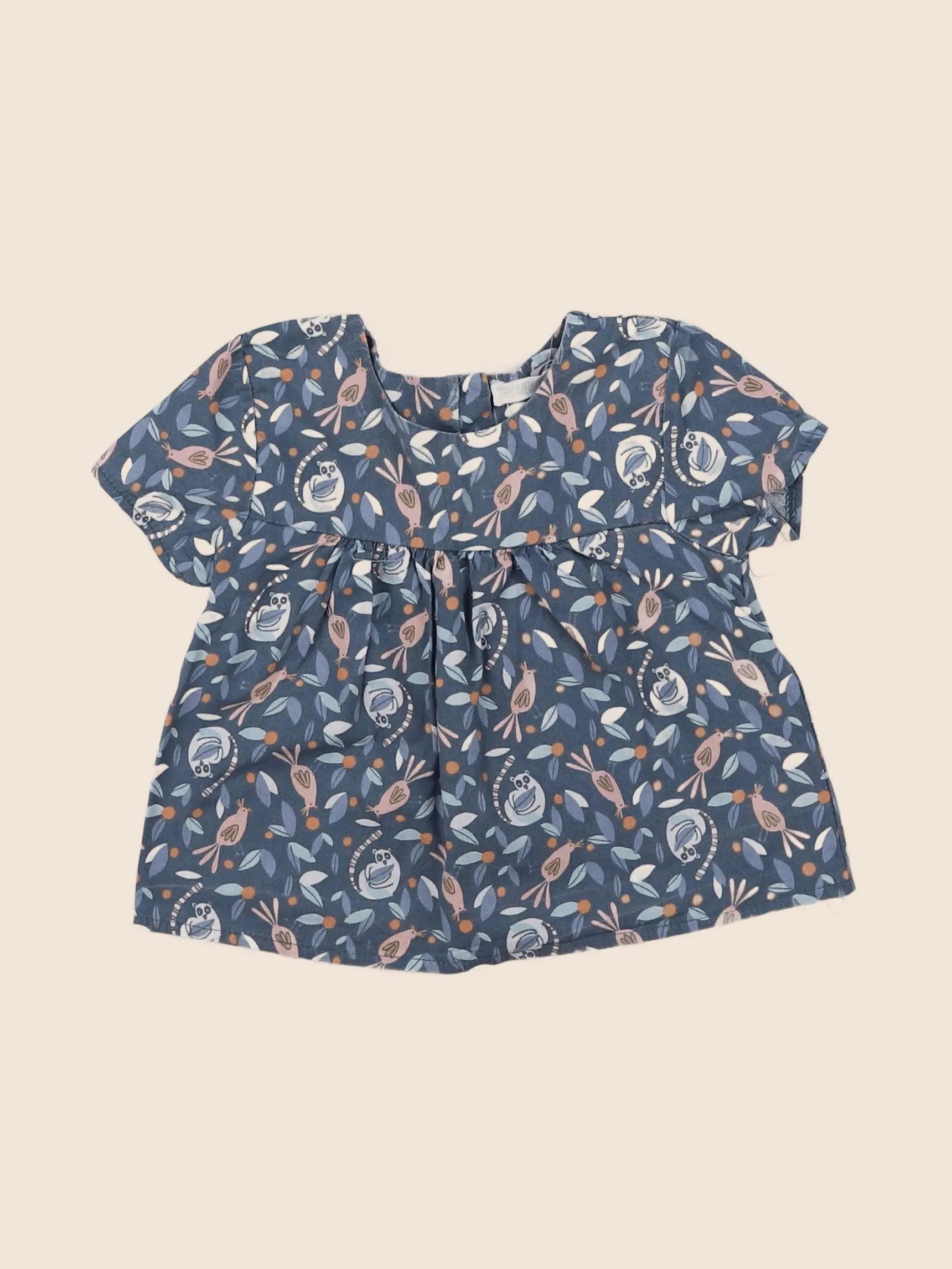 Storytelling - blouse bleu - 6 mois
