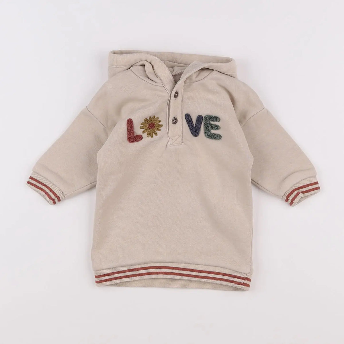 Vertbaudet - robe beige - 6 mois