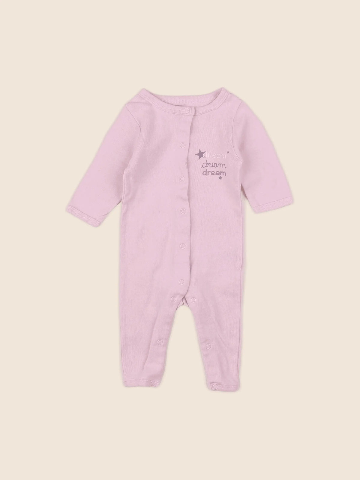 Vertbaudet - pyjama velours rose - 3 mois