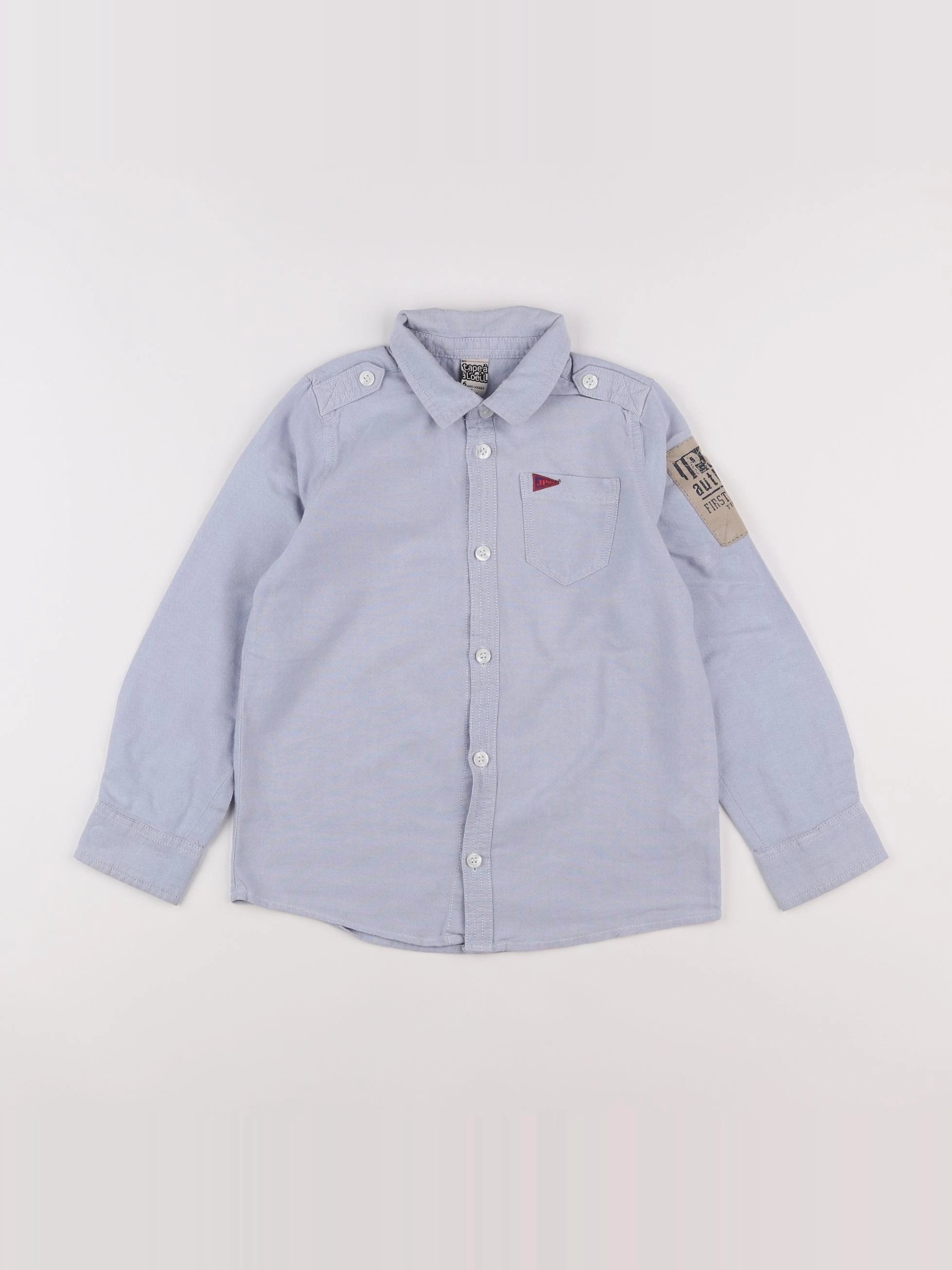 Tape à l'oeil - chemise bleu - 6 ans