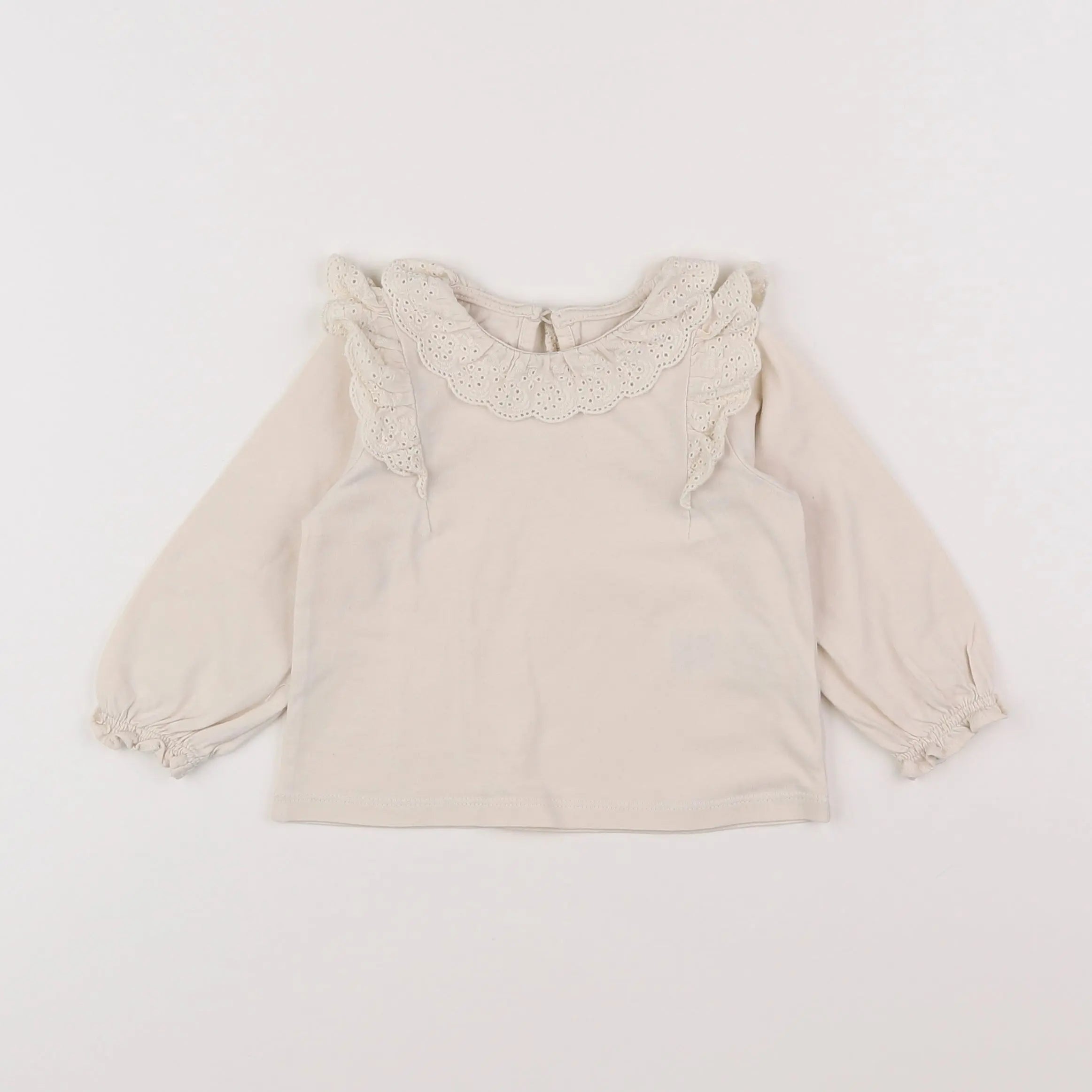 Vertbaudet - tee-shirt beige - 12 mois