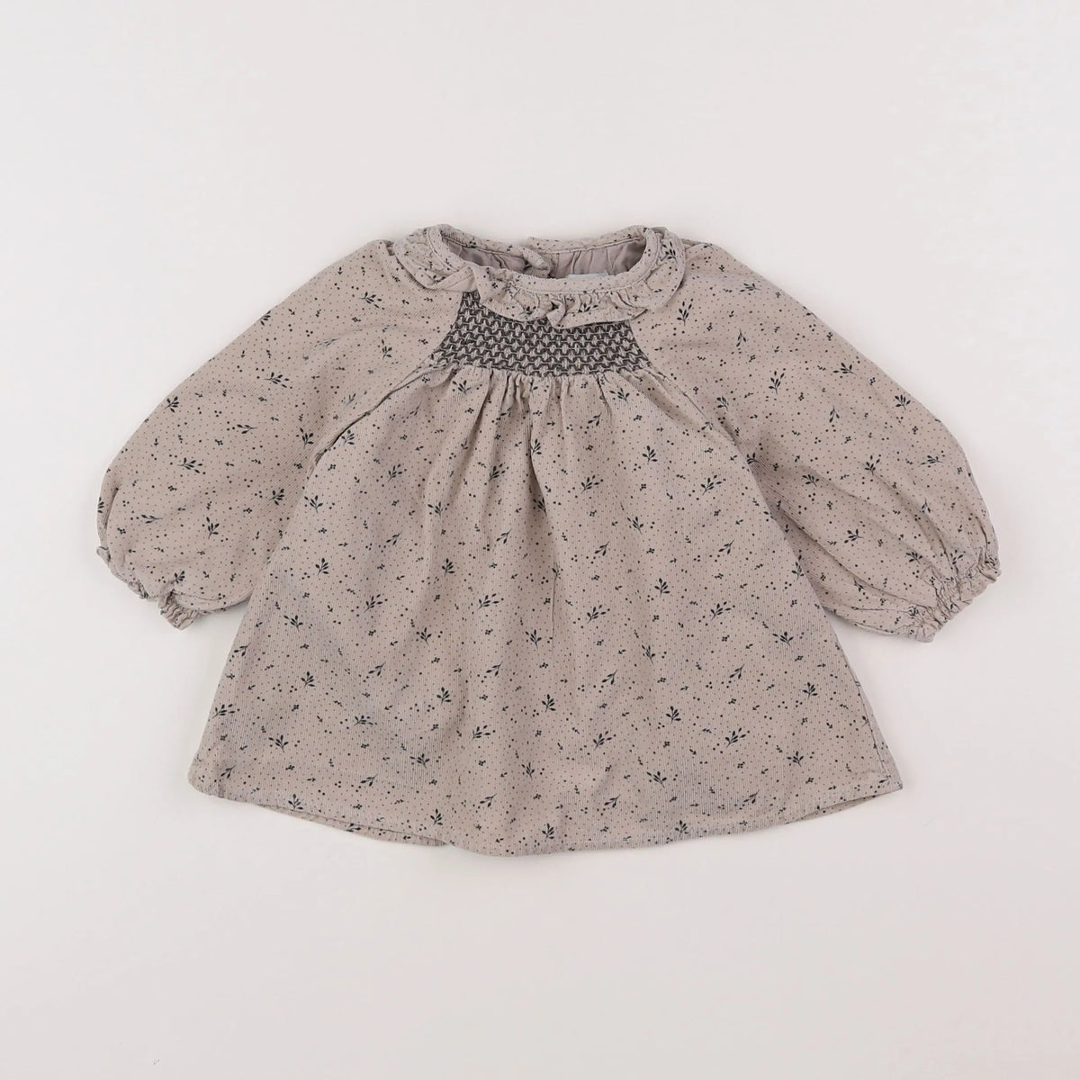 Vertbaudet - robe marron - 12 mois