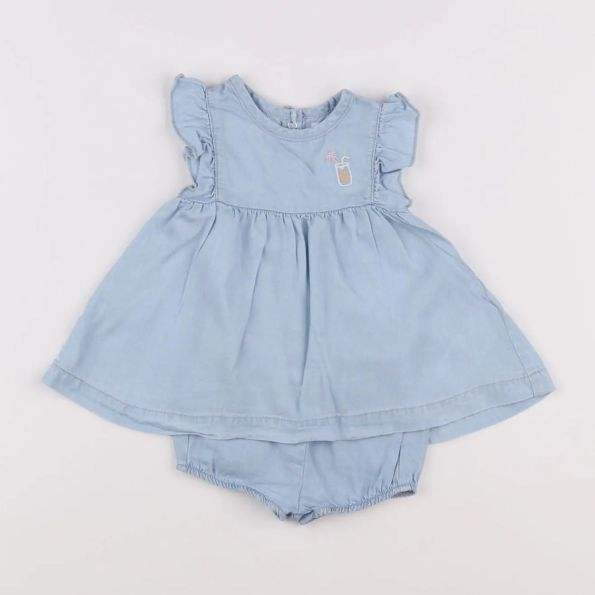 Vertbaudet - robe bleu - 1 mois