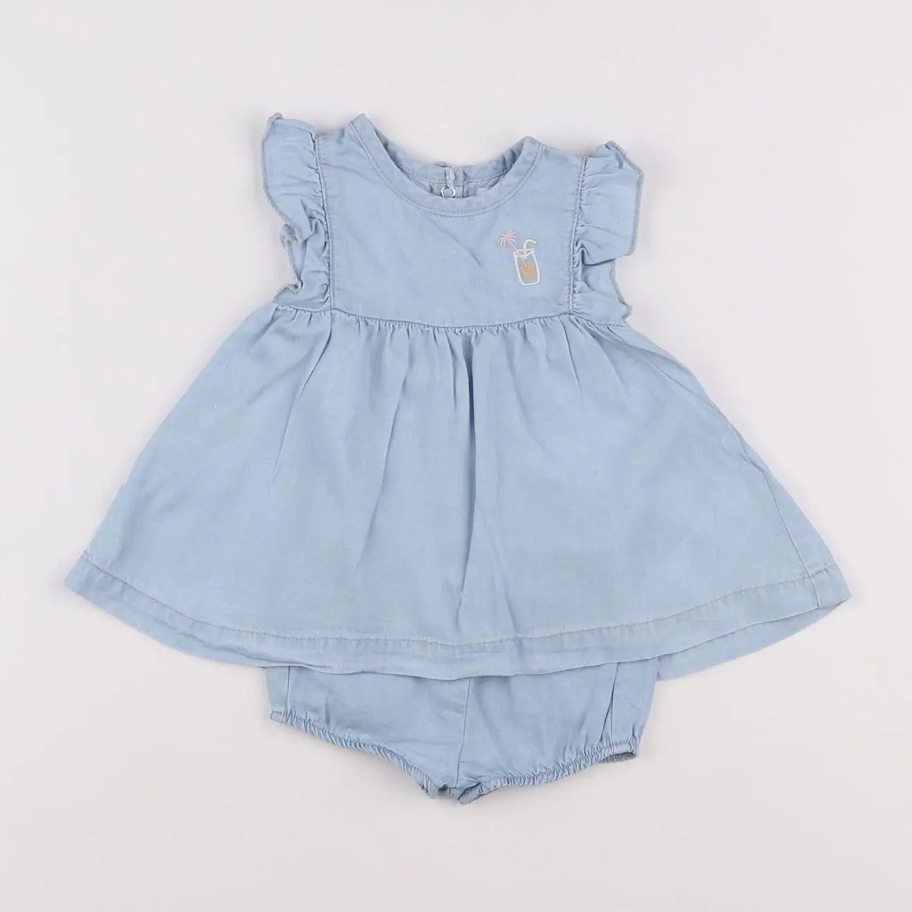 Vertbaudet - robe bleu - 1 mois