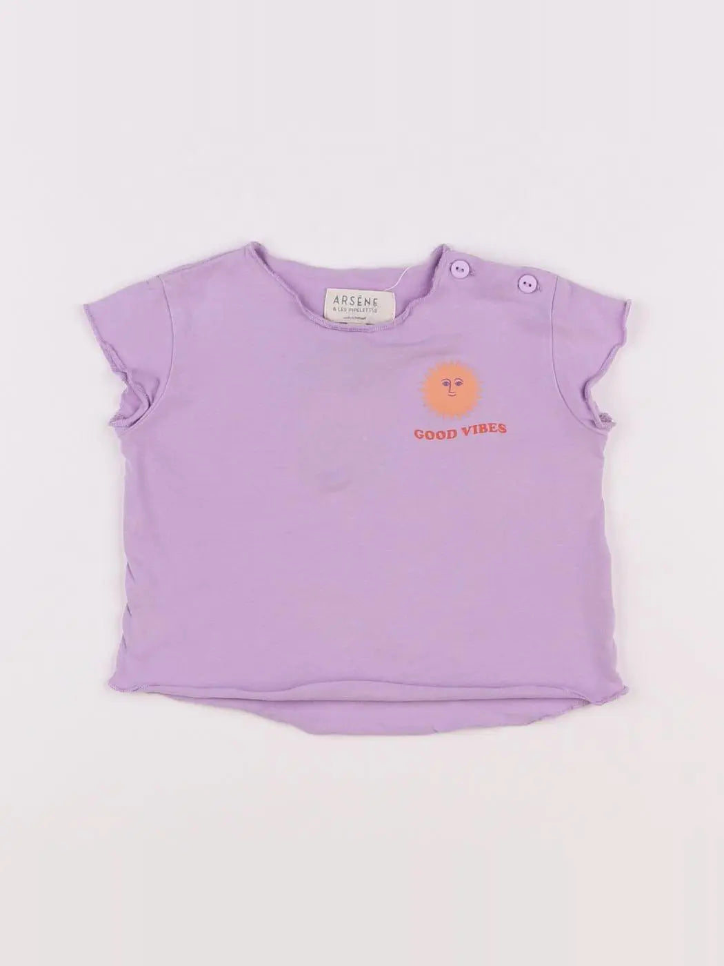 Arsène et les pipelettes - tee-shirt violet - 12 mois