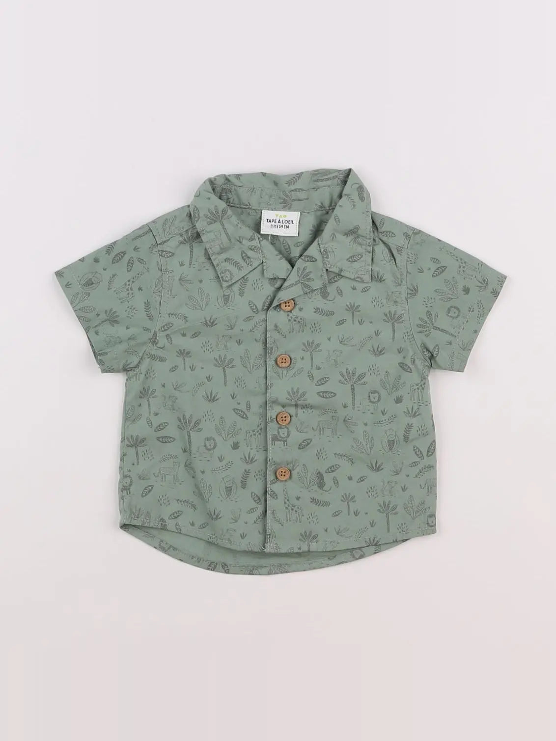 Tape à l'oeil - chemise vert - 3 mois