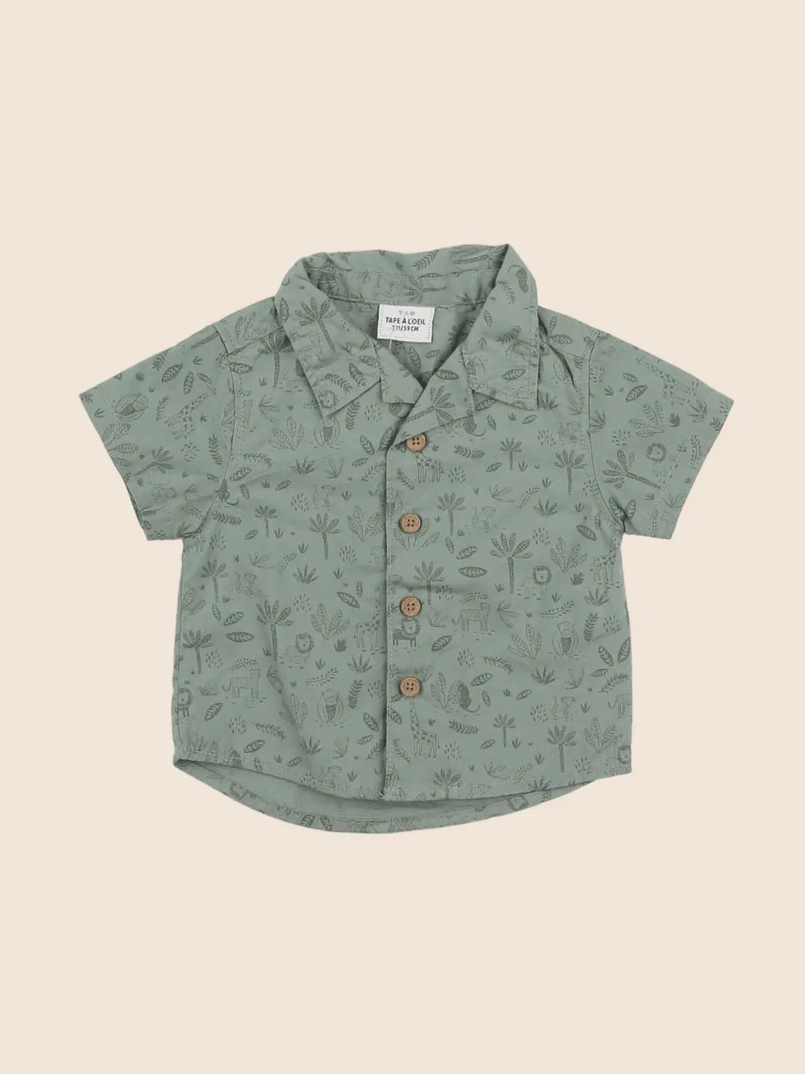 Tape à l'oeil - chemise vert - 3 mois