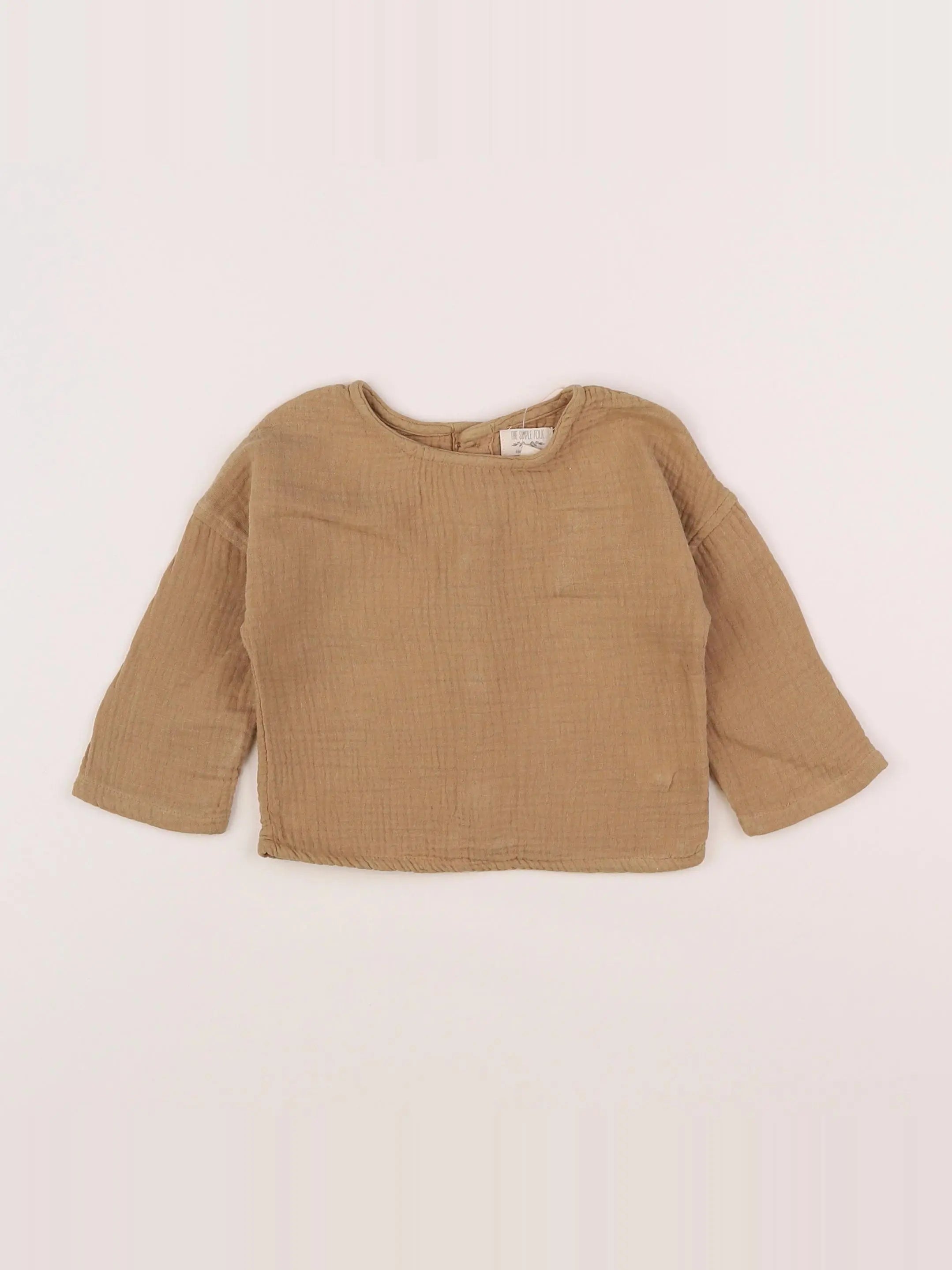 The Simple Folk - chemise marron - 3/6 mois