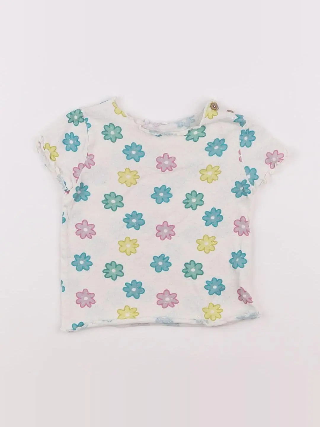 Boutchou - tee-shirt blanc, multicolore - 12 mois