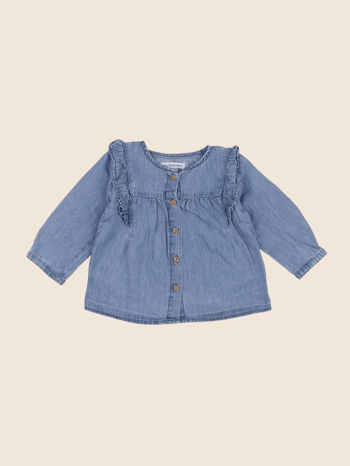 Vertbaudet - blouse bleu - 6 mois