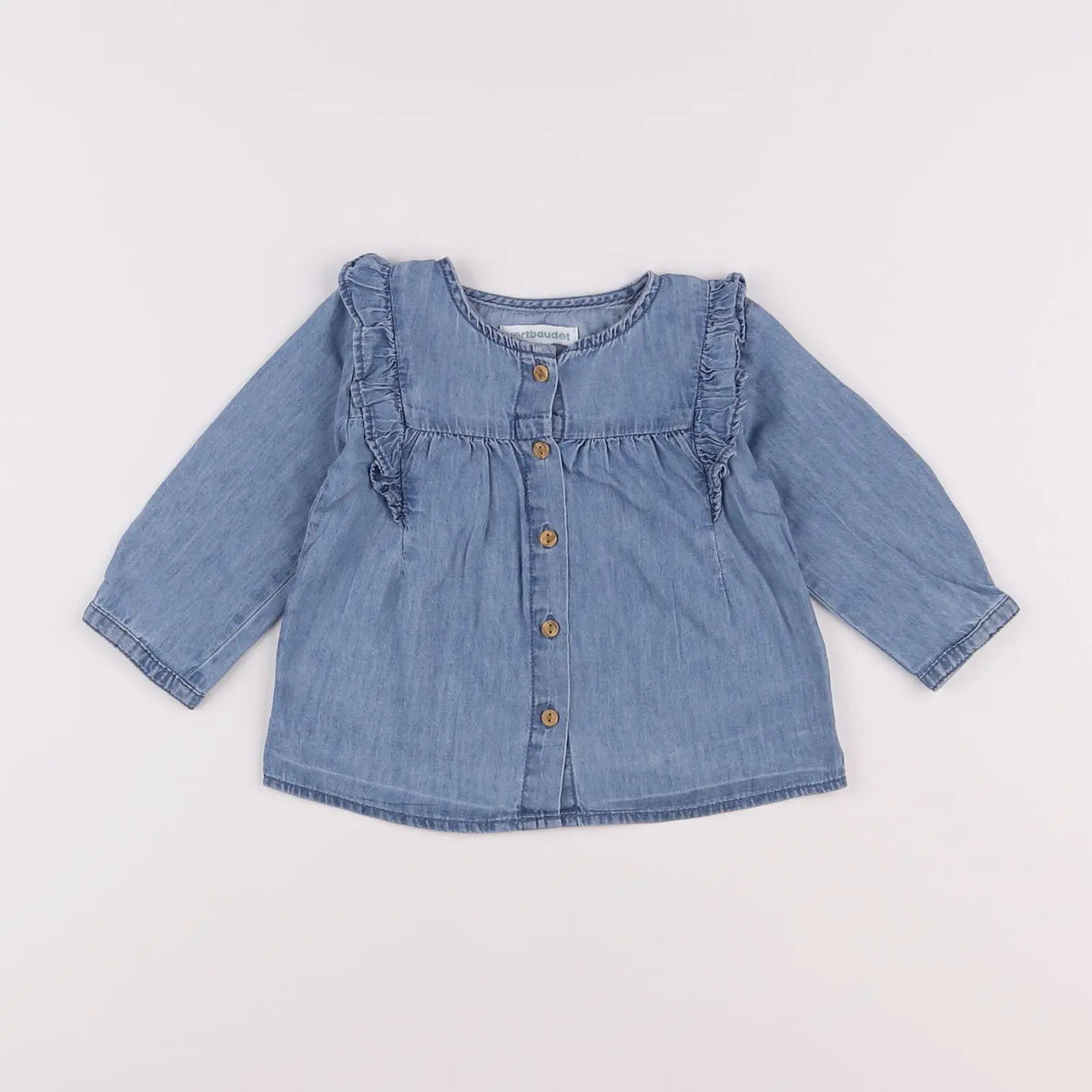 Vertbaudet - blouse bleu - 6 mois
