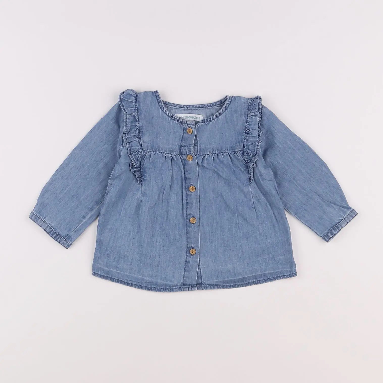 Vertbaudet - blouse bleu - 6 mois