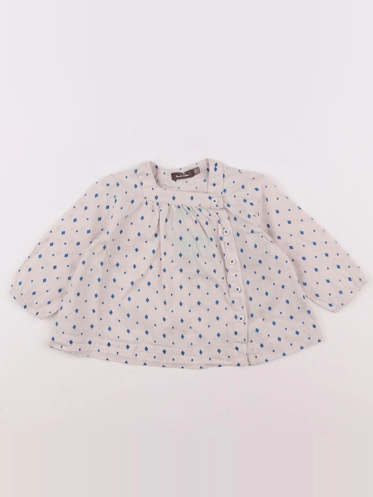 Boutchou - blouse gris, bleu - 9 mois