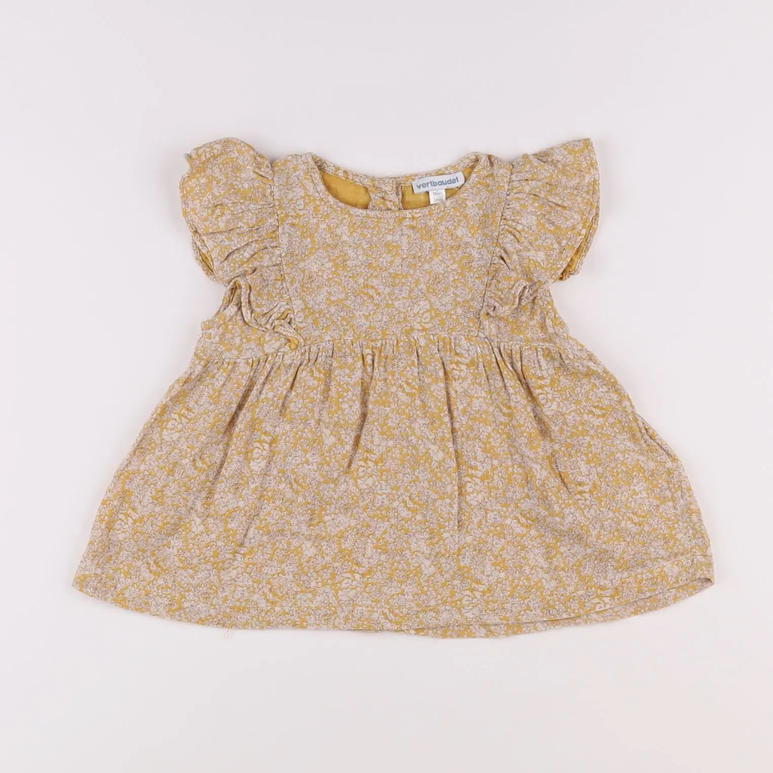 Vertbaudet - blouse jaune - 12 mois