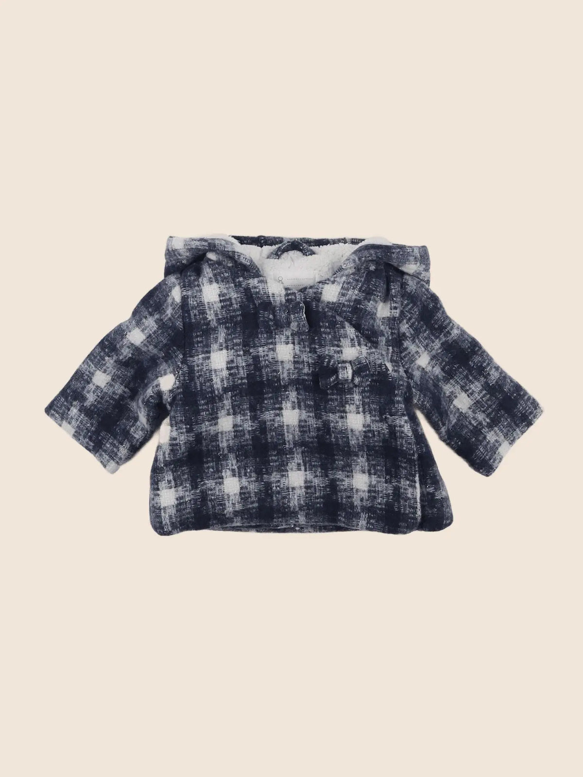 Vertbaudet - manteau bleu, or - 3 mois