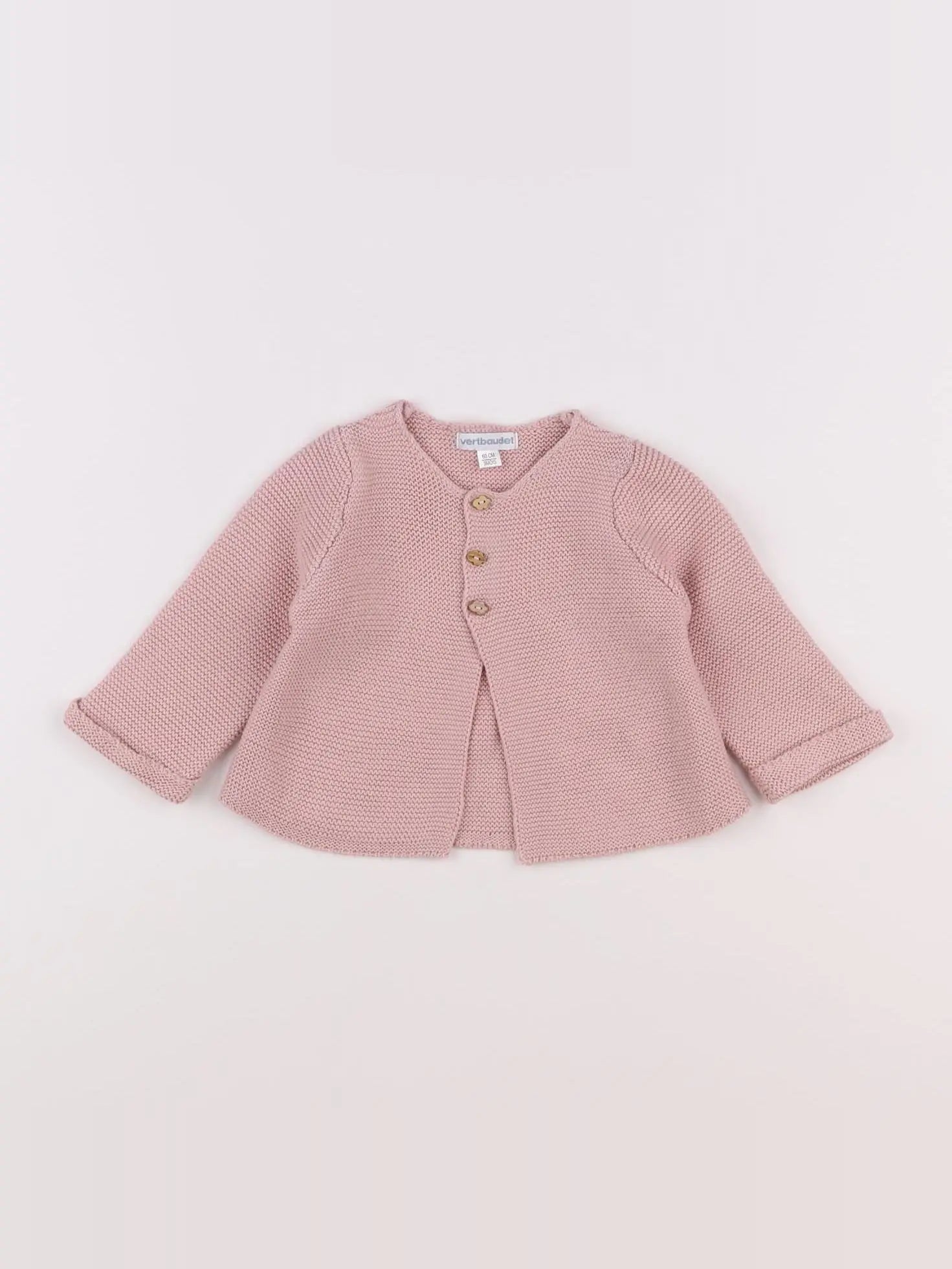 Vertbaudet - gilet rose - 3 mois