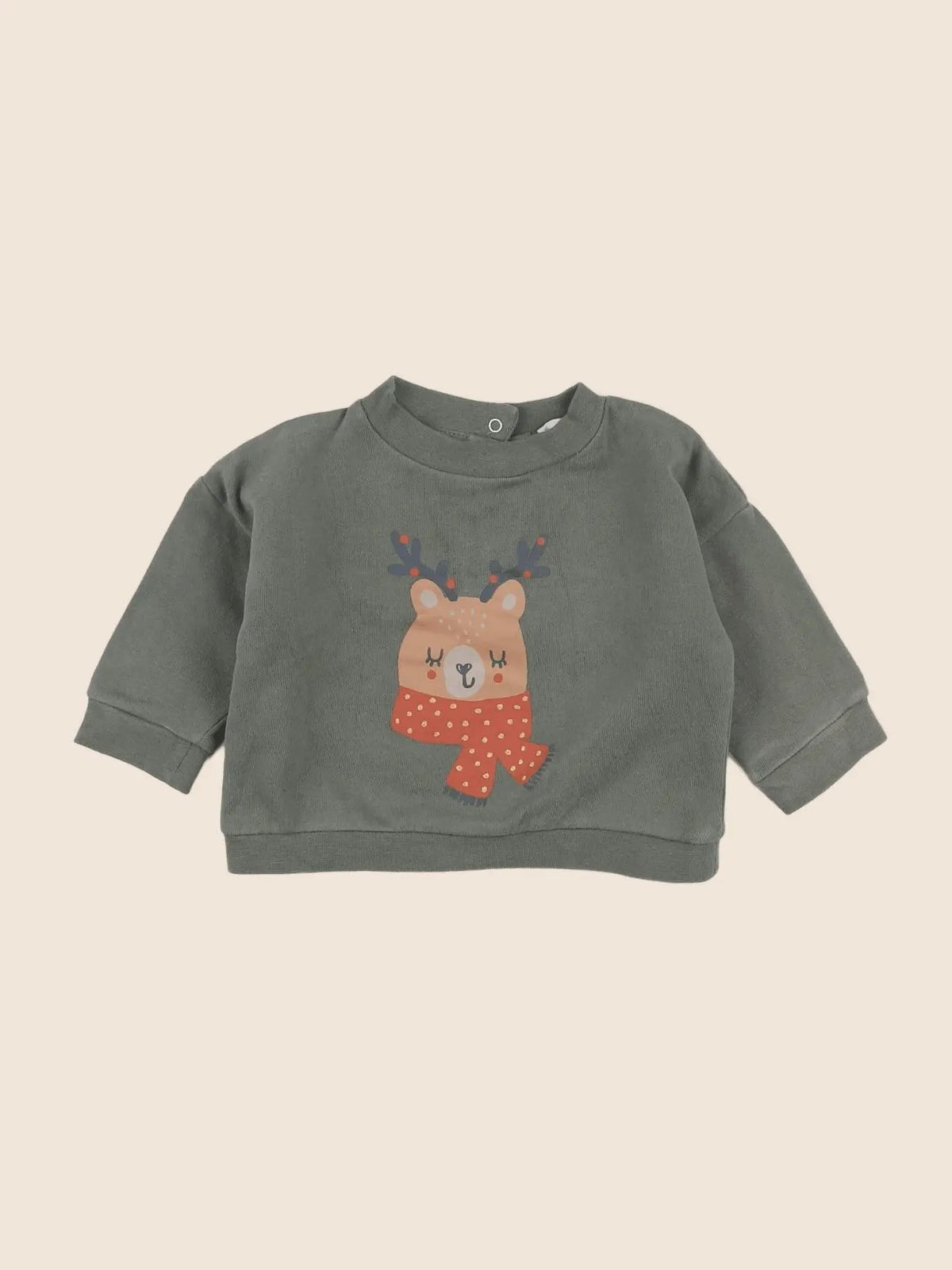 Vertbaudet - sweat vert - 6 mois