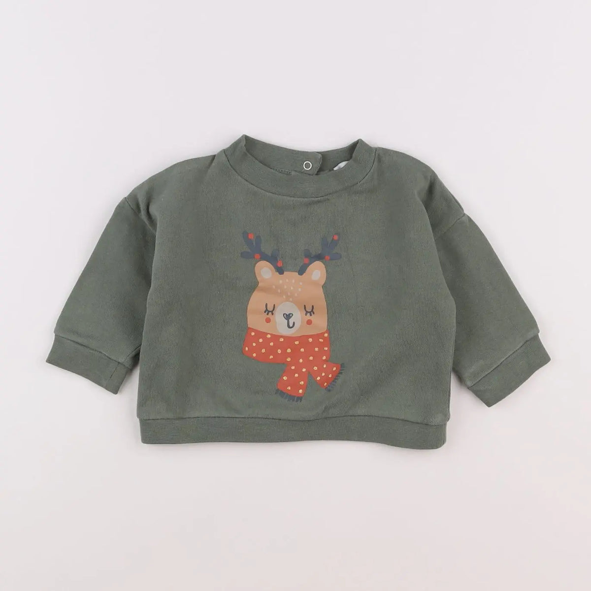 Vertbaudet - sweat vert - 6 mois