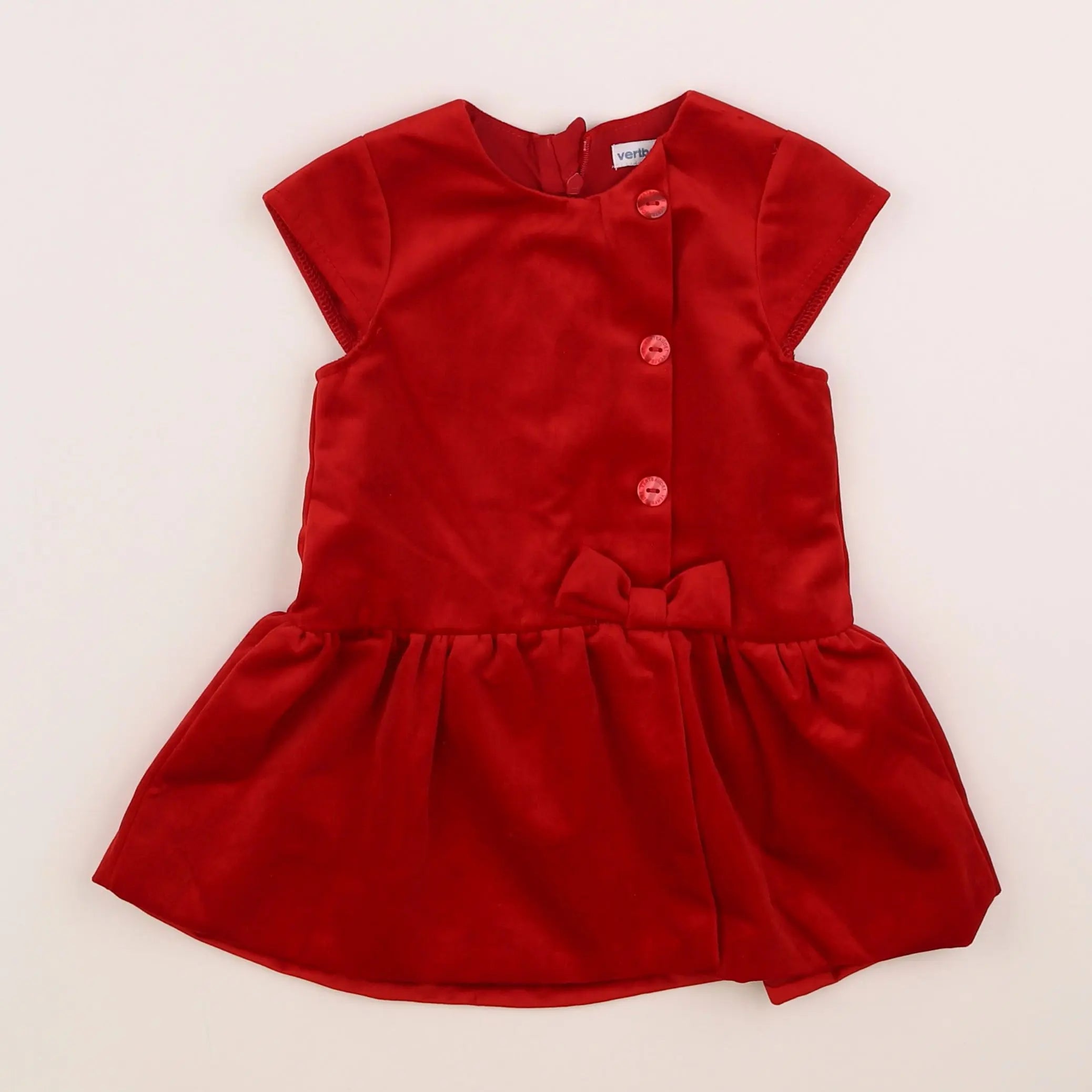 Vertbaudet - robe rouge - 18 mois