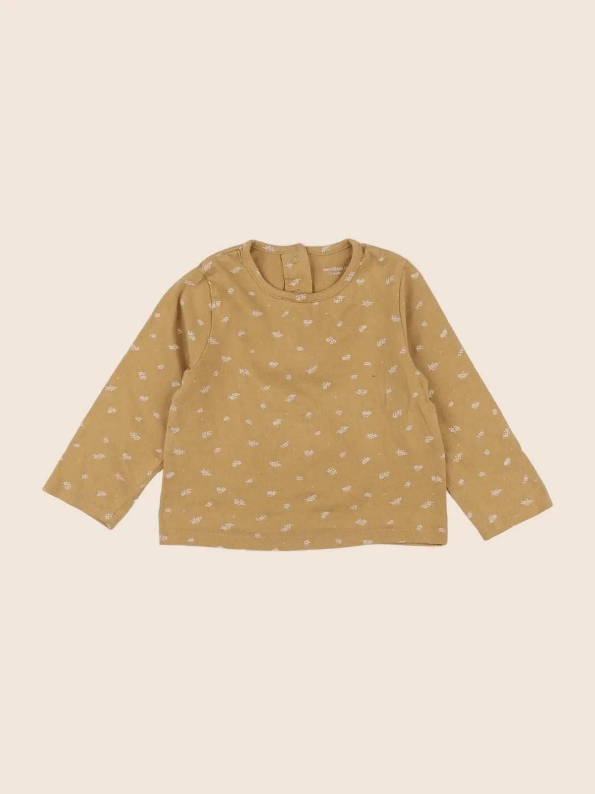 Vertbaudet - tee-shirt jaune - 12 mois