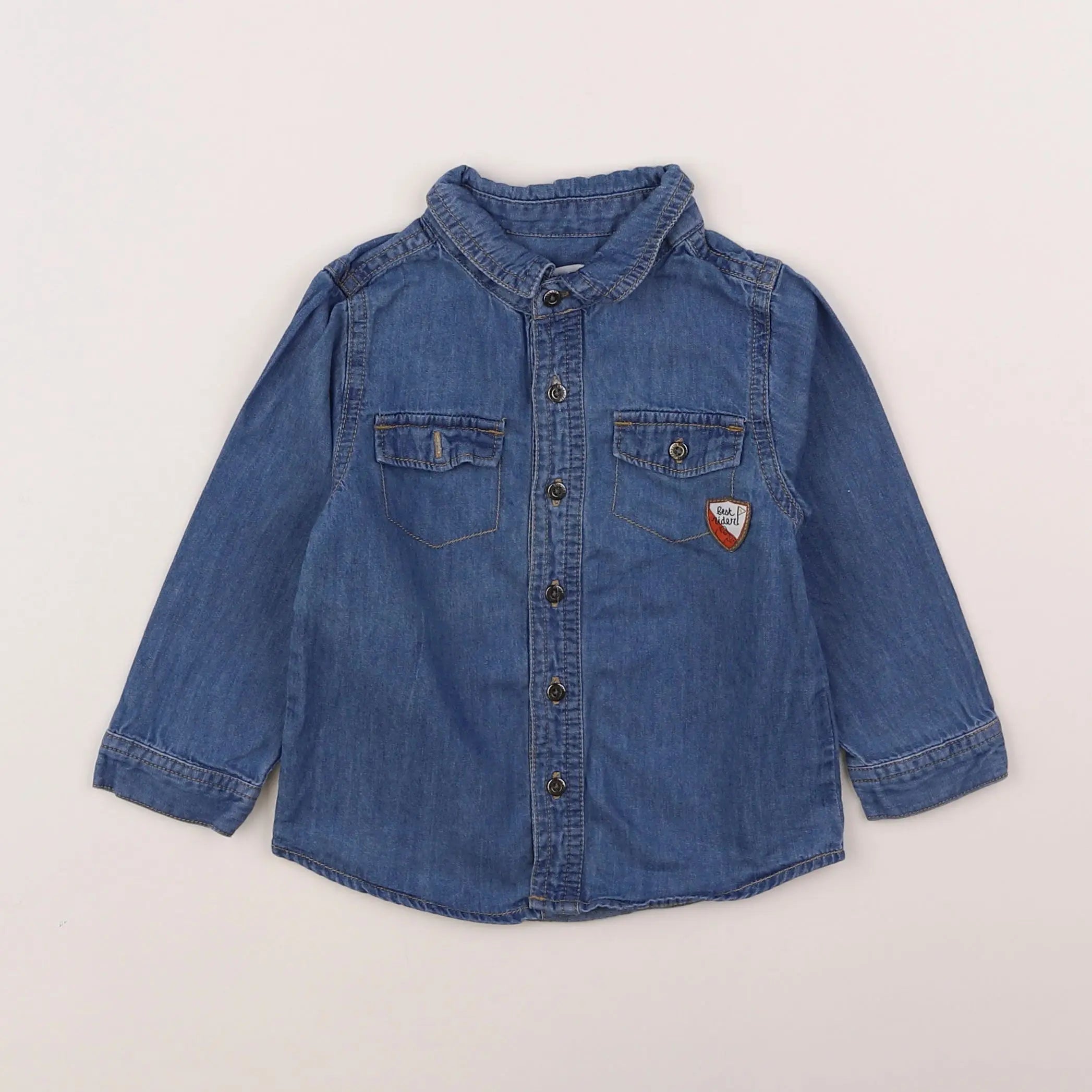 Vertbaudet - chemise bleu - 18 mois