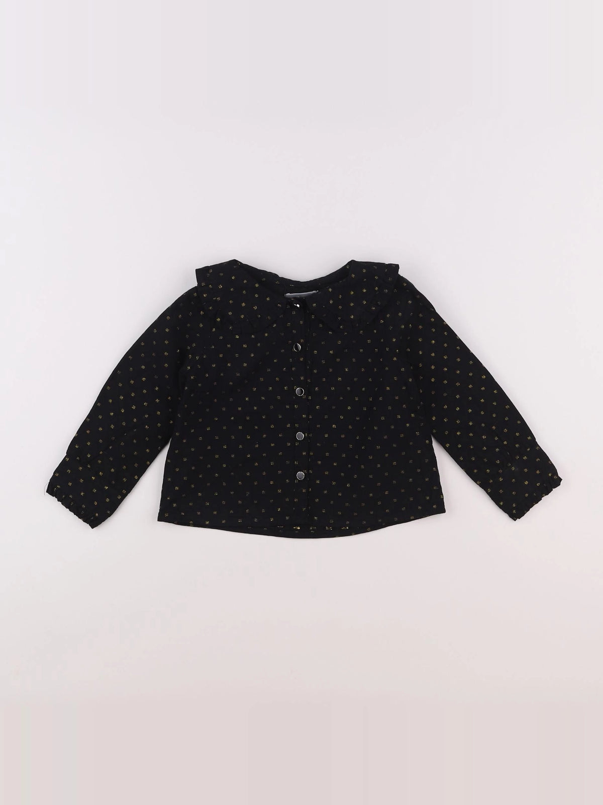 Vertbaudet - blouse noir, or - 2 ans