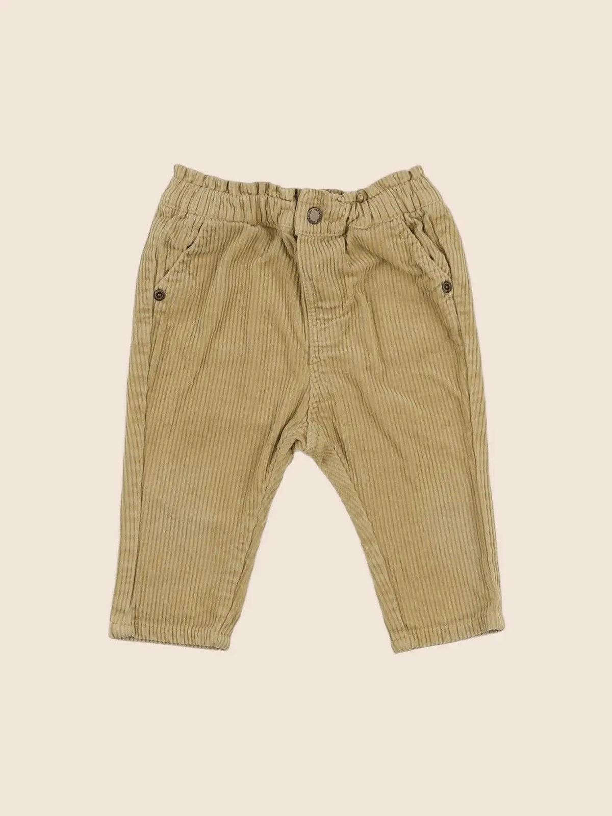 Vertbaudet - pantalon jaune - 6 mois