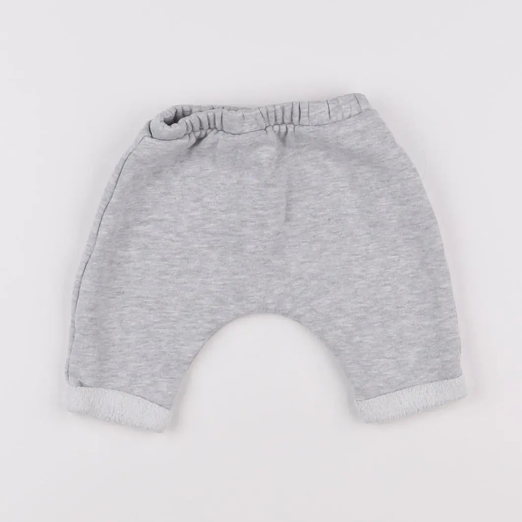 Vertbaudet - sarouel gris - 3 mois