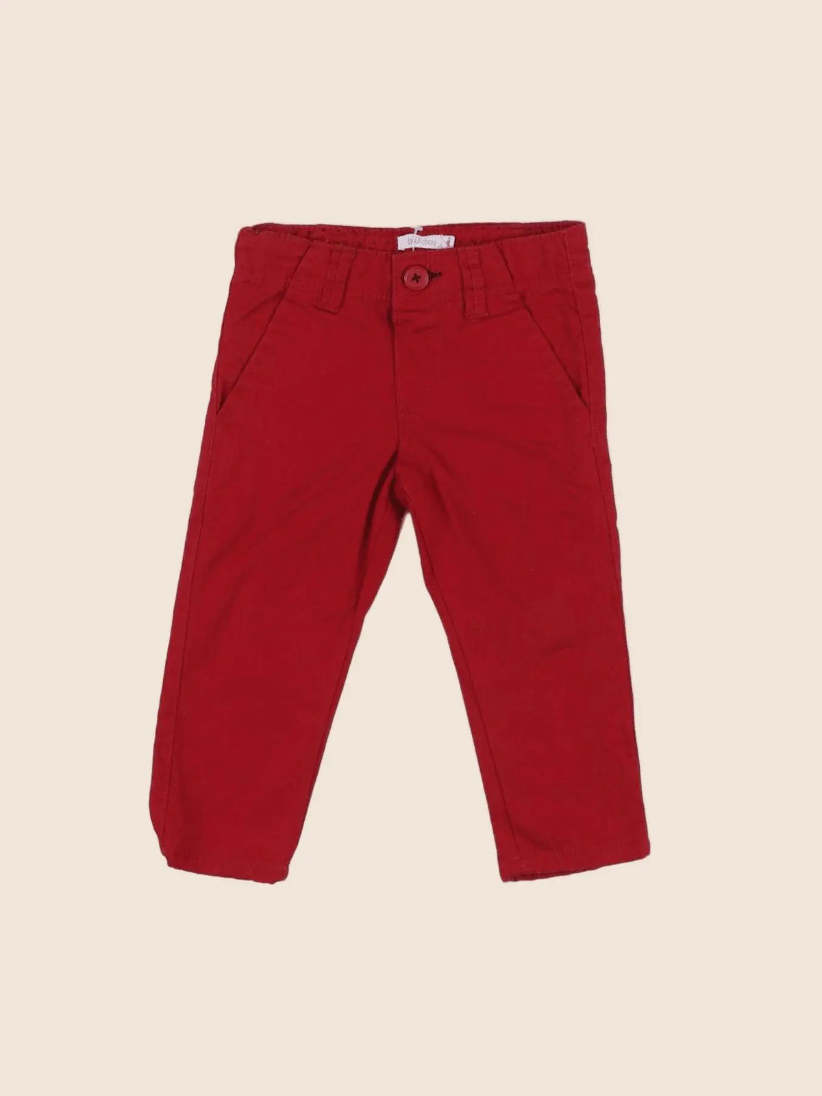 Boutchou - pantalon rouge - 9 mois
