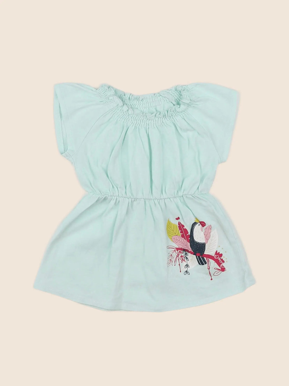 Vertbaudet - robe vert - 3 mois