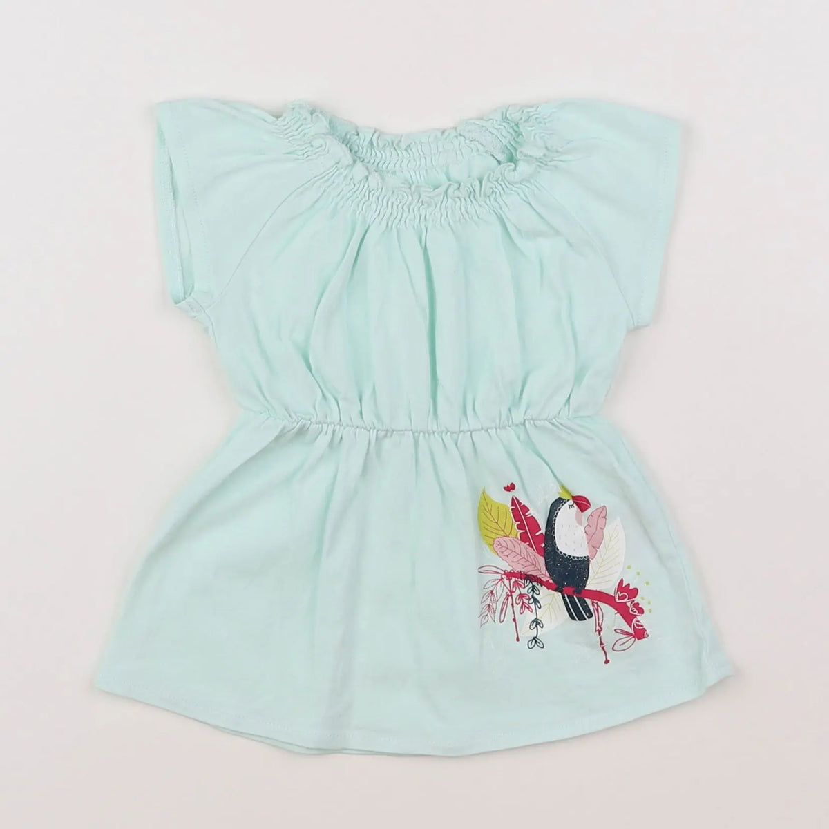 Vertbaudet - robe vert - 3 mois