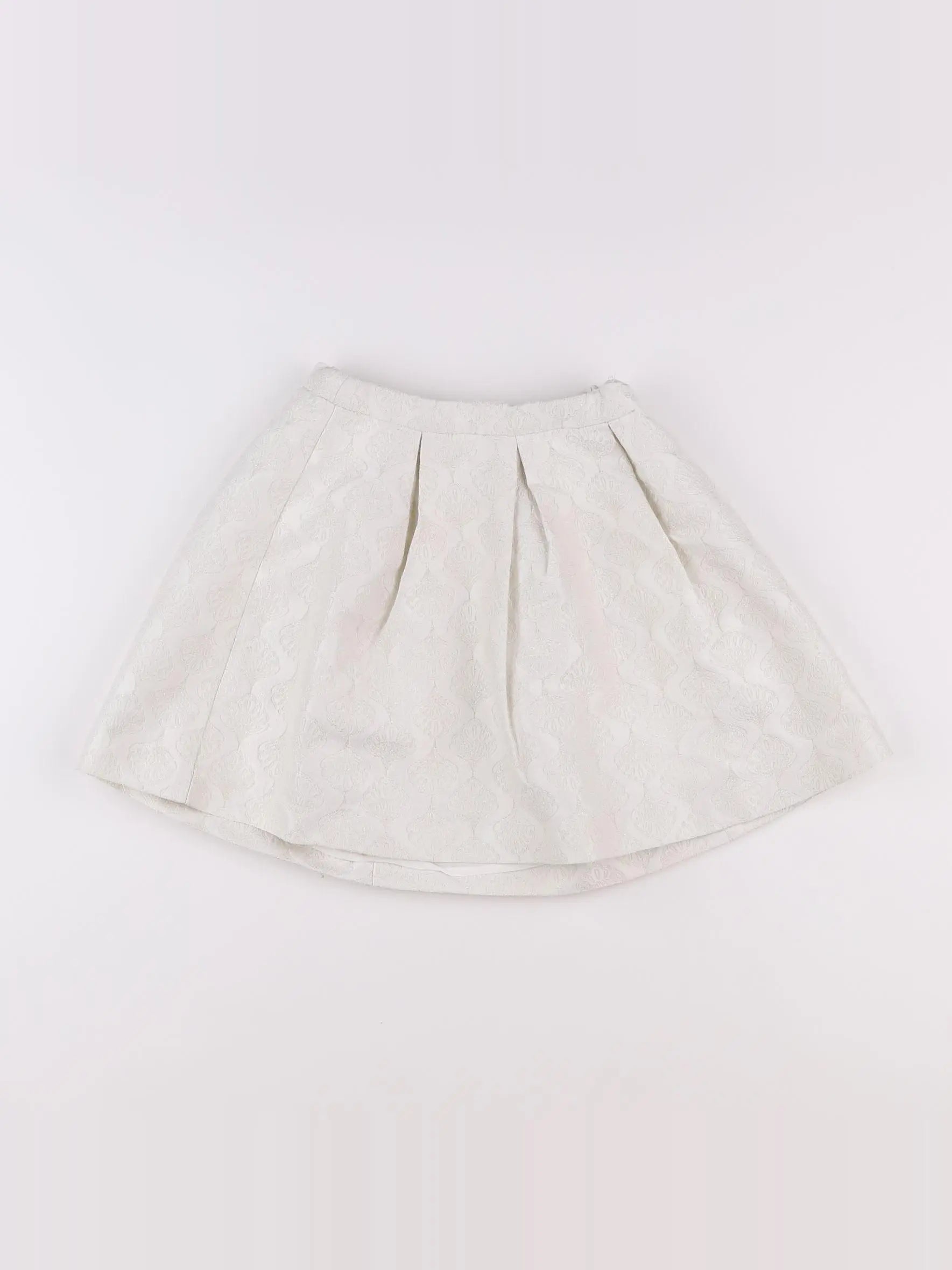 Okaidi - jupe blanc, or - 4 ans