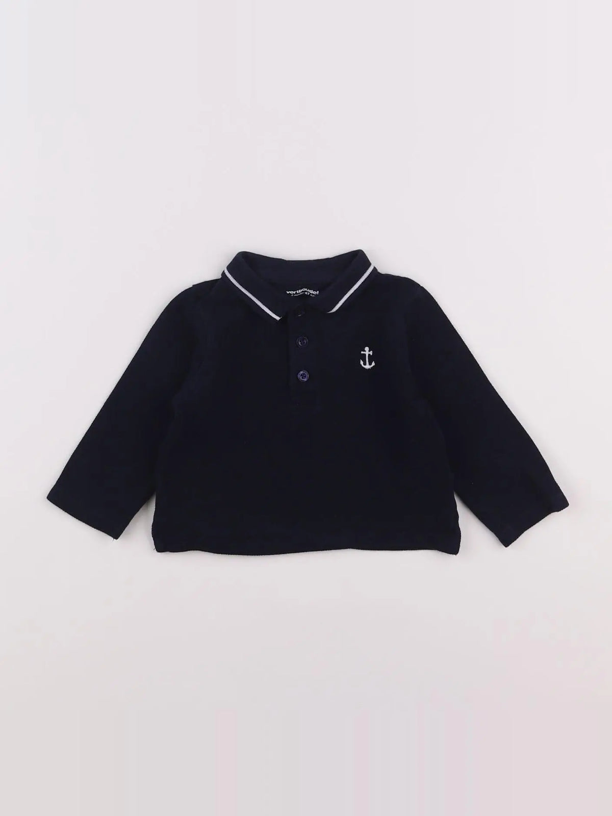 Vertbaudet - polo bleu - 6 mois