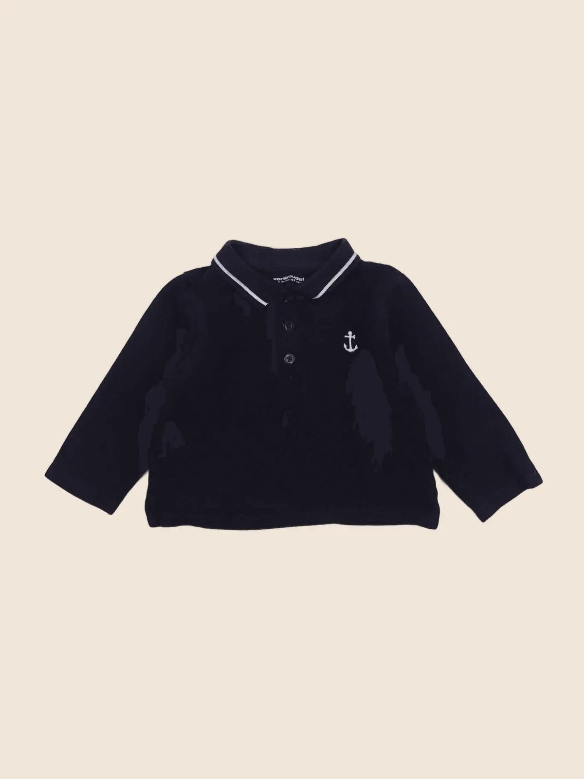 Vertbaudet - polo bleu - 6 mois